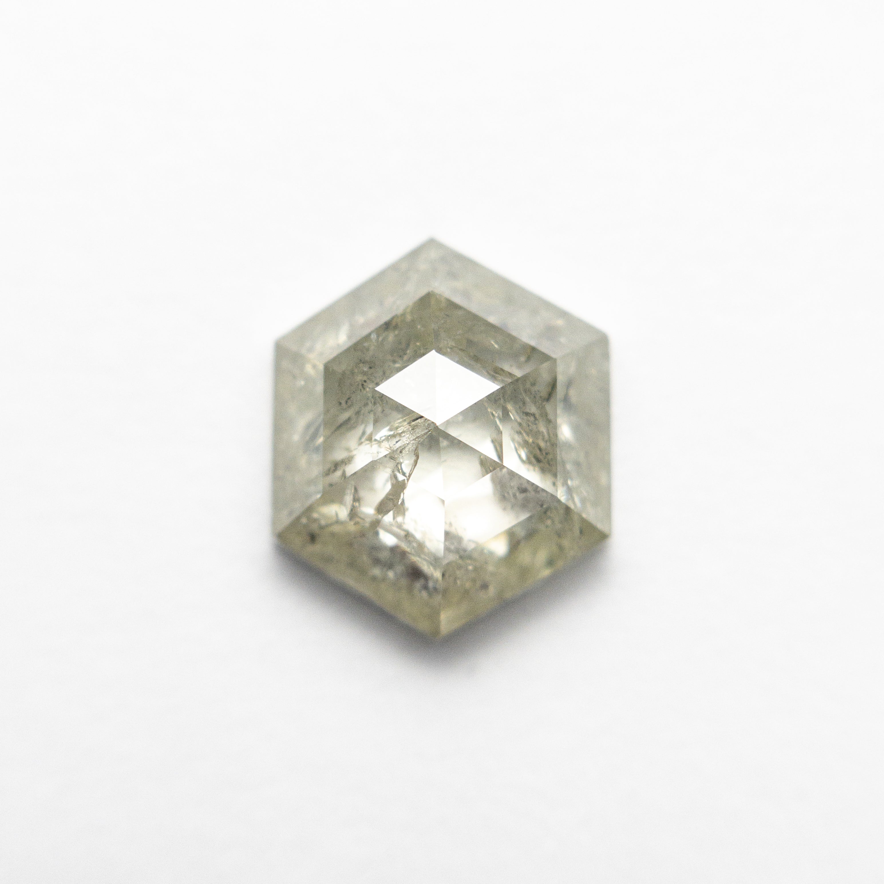 2.49ct Hexagon Rose Cut Loose Gemstone - 9.39x7.93x3.92mm Natural Rose Quartz for Jewelry Making, Engagement Rings & Healing Crystals