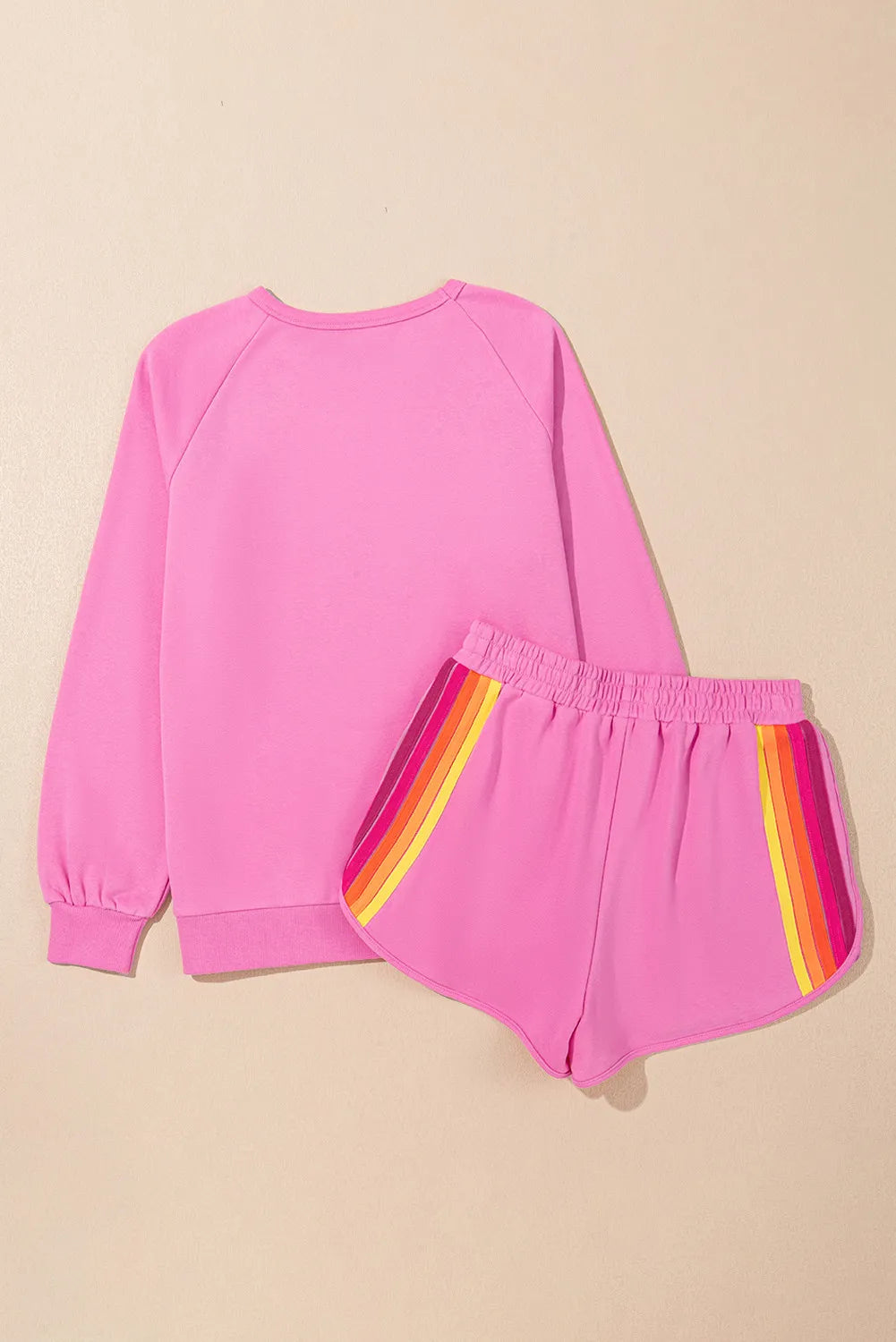 Stylish Full Size Contrast Striped Top and Shorts Set for Women - Trendy Summer Outfit for Beach, Vacation & Casual Wear