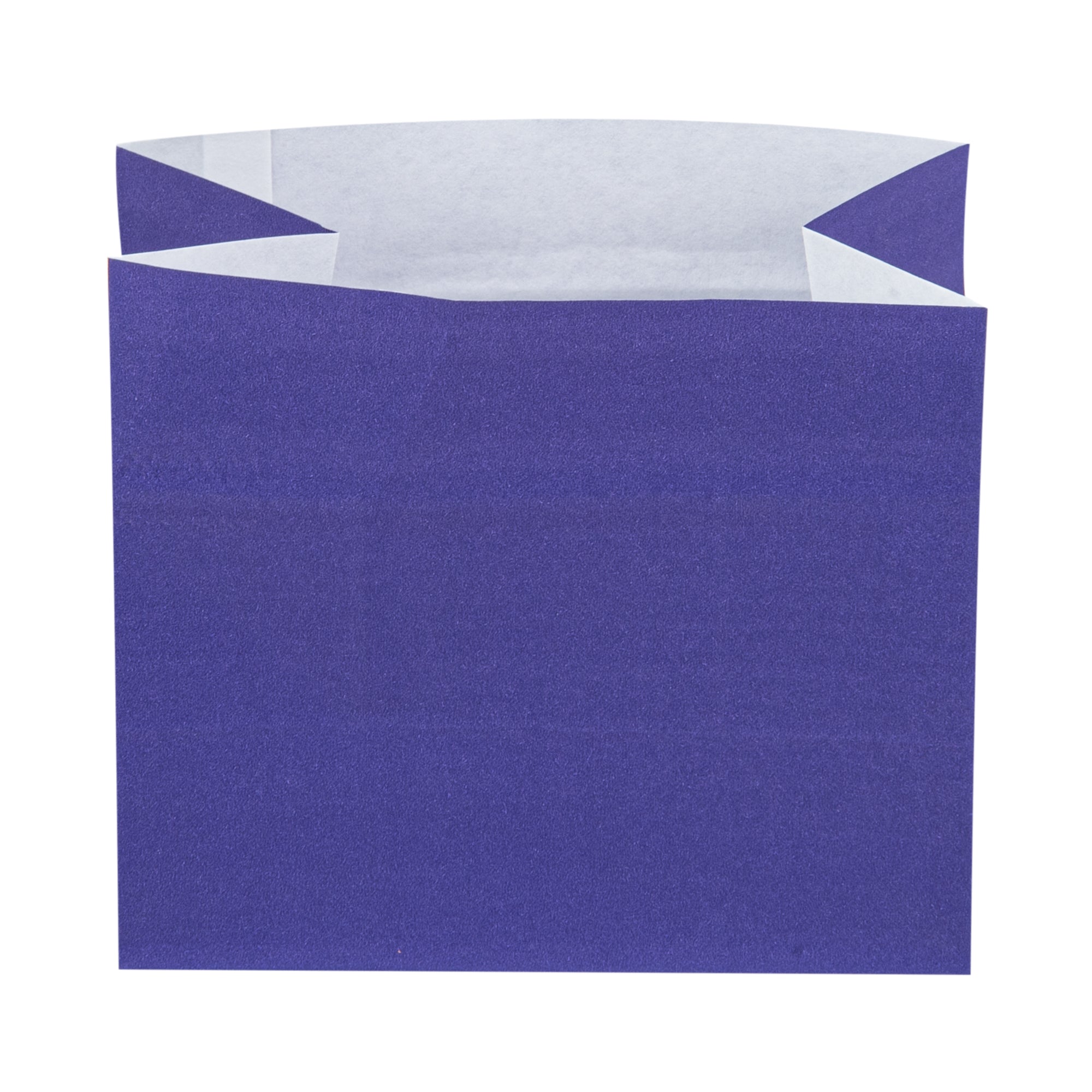 Purple Paper Snack Bags - 4.25 x 2.5 x 3.75 Inches Large Size - 100 Count Box - Perfect for Parties, Picnics & School Lunches