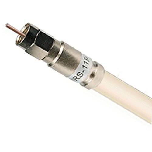 250ft WHITE COMMSCOPE RG-11 Coaxial Cable - 14AWG Fire Retardant Commercial Grade with Compression Fittings - Made in USA - Ideal for CCTV, Satellite TV, and High-Speed Internet Installations