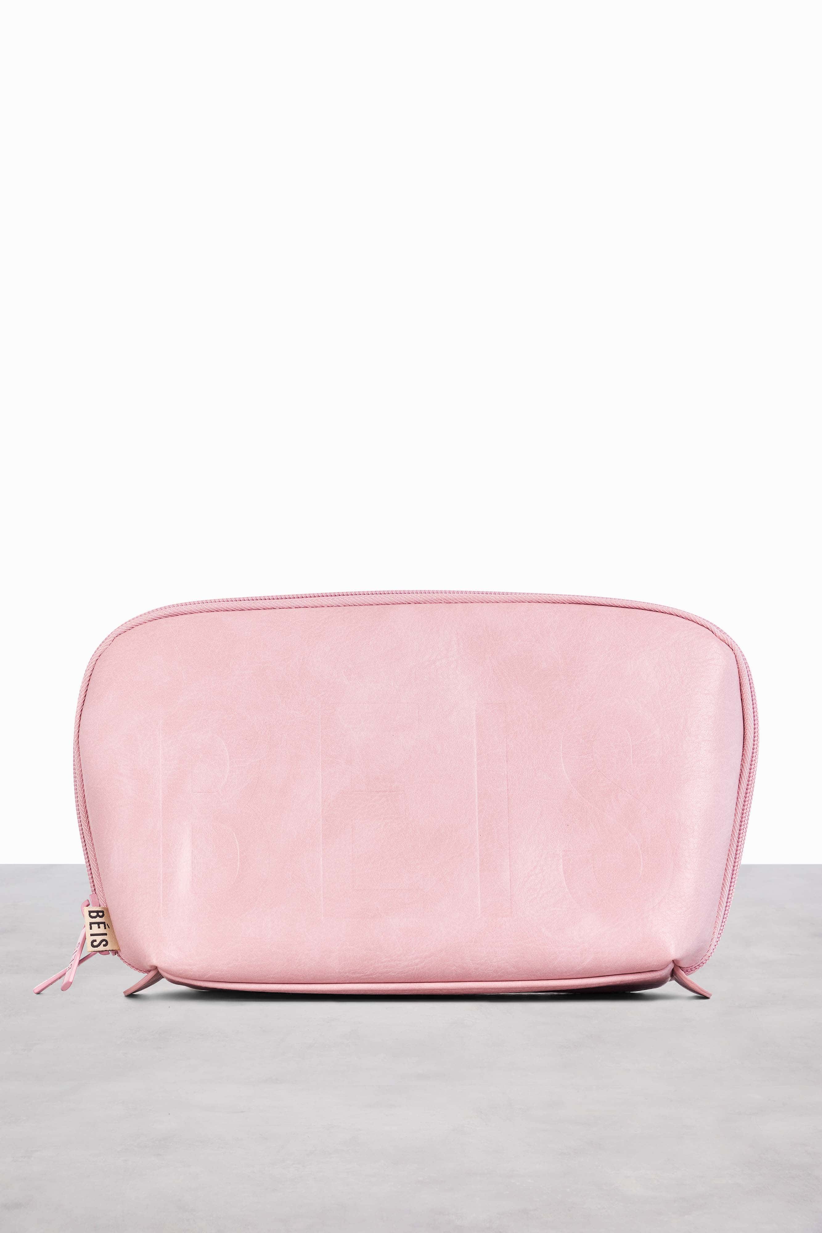 Premium Atlas Pink Cosmetic Pouch Set - Travel Makeup Organizer for Women | Waterproof & Durable Beauty Case for Toiletries, Brushes & Essentials