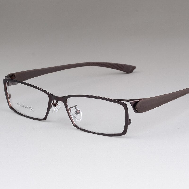 Bclear Men's Alloy Frame Full Rim Square Eyeglasses S1976 - Stylish & Durable Eyewear for Work, Reading & Everyday Use
