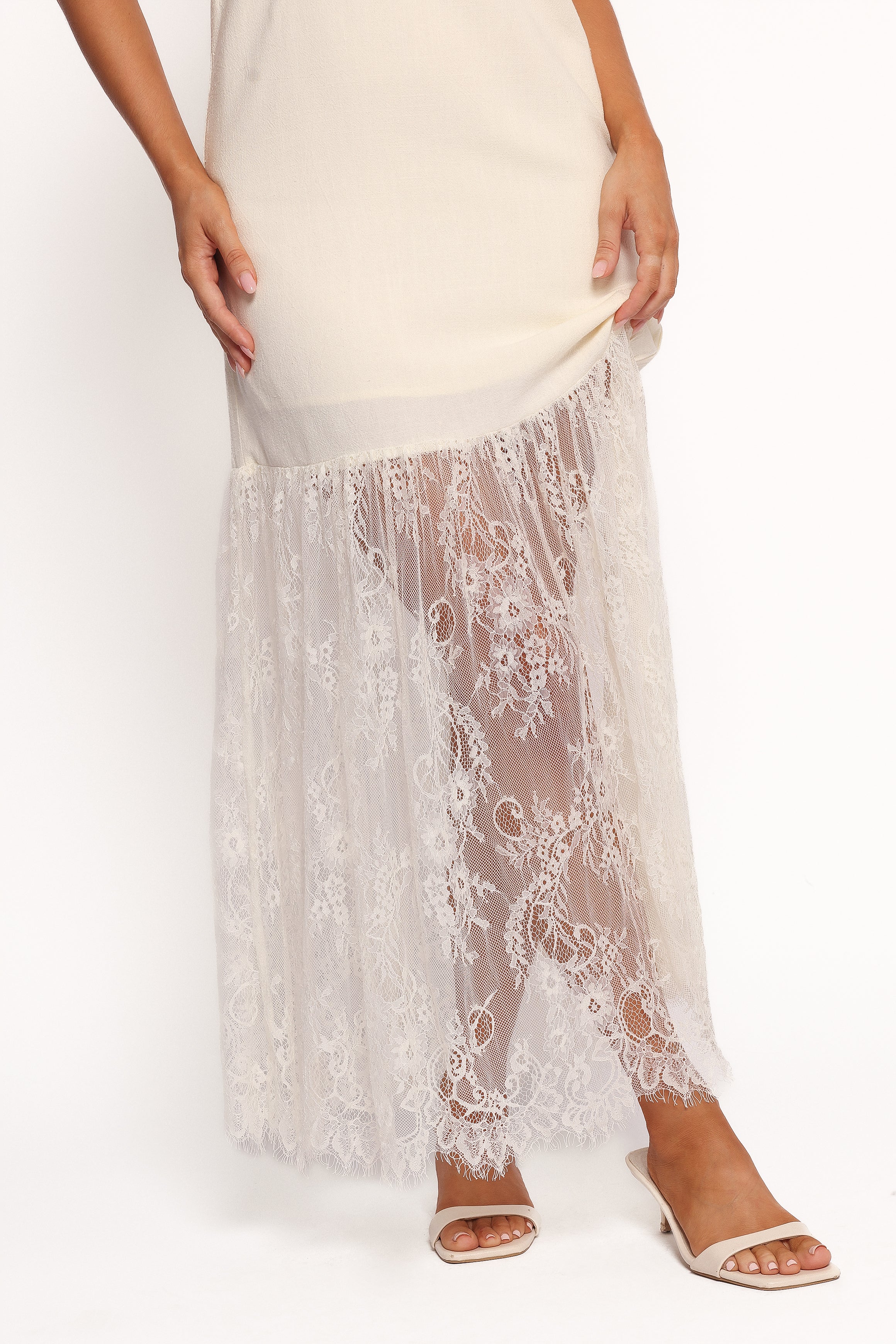 Grant Midi Dress - Cream Flowy Summer Dress for Women | Casual & Party Wear | Perfect for Beach, Brunch, and Date Nights