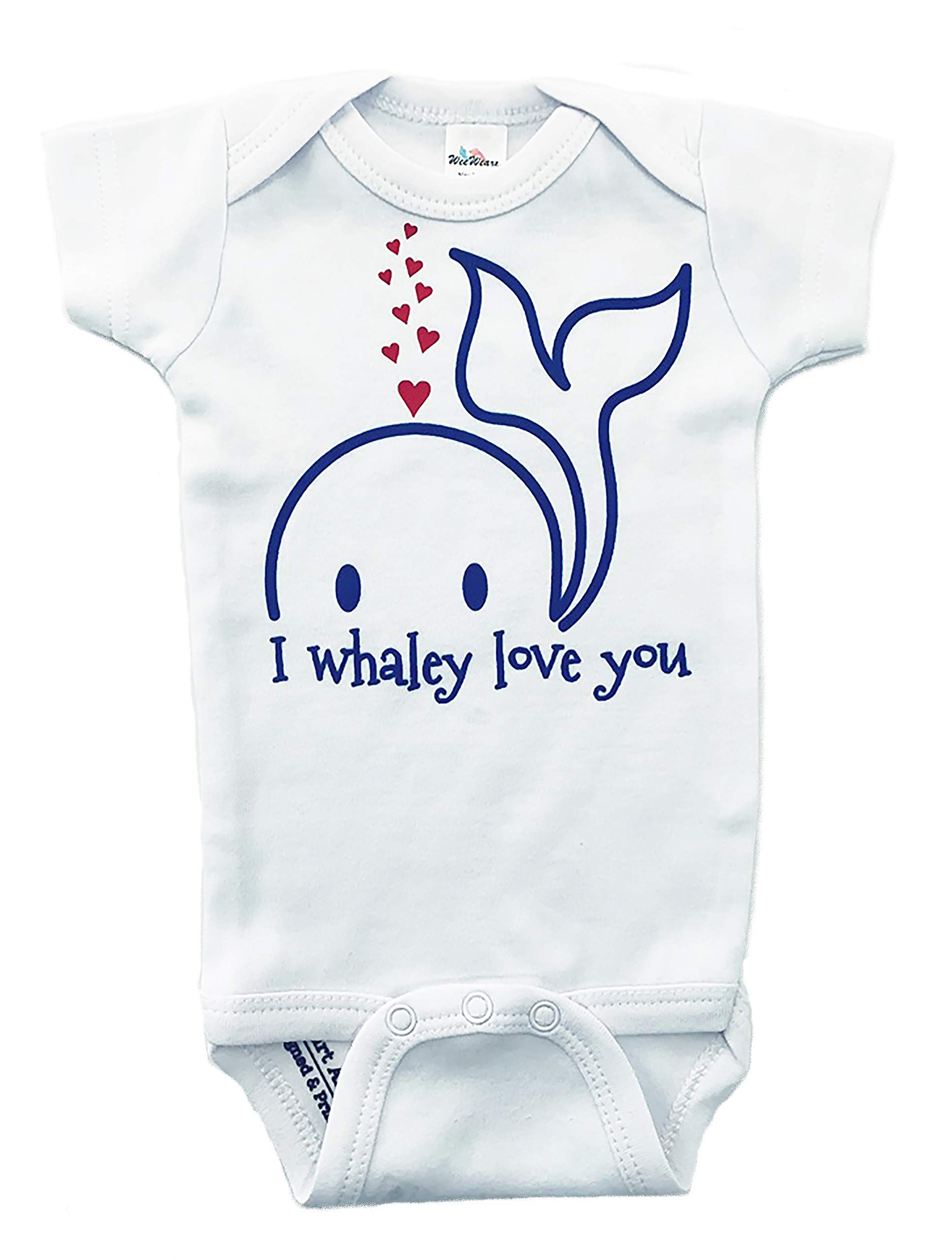 Whale Baby Bodysuit - Unisex Fisherman Outfit for Summer Beach