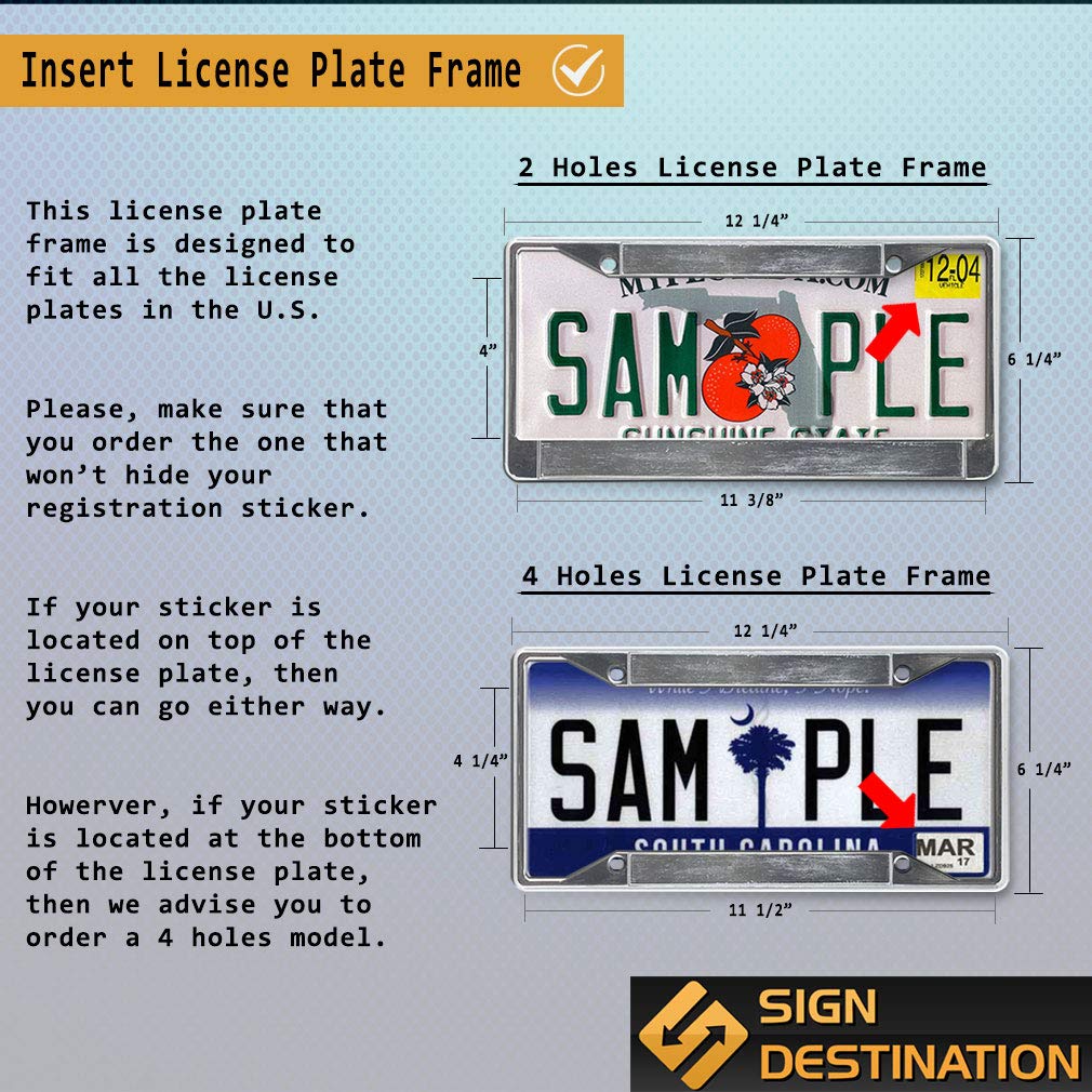 Drag Boat Racing Metal License Plate Frame - Weatherproof Chrome Car Accessory for Outdoor Enthusiasts
