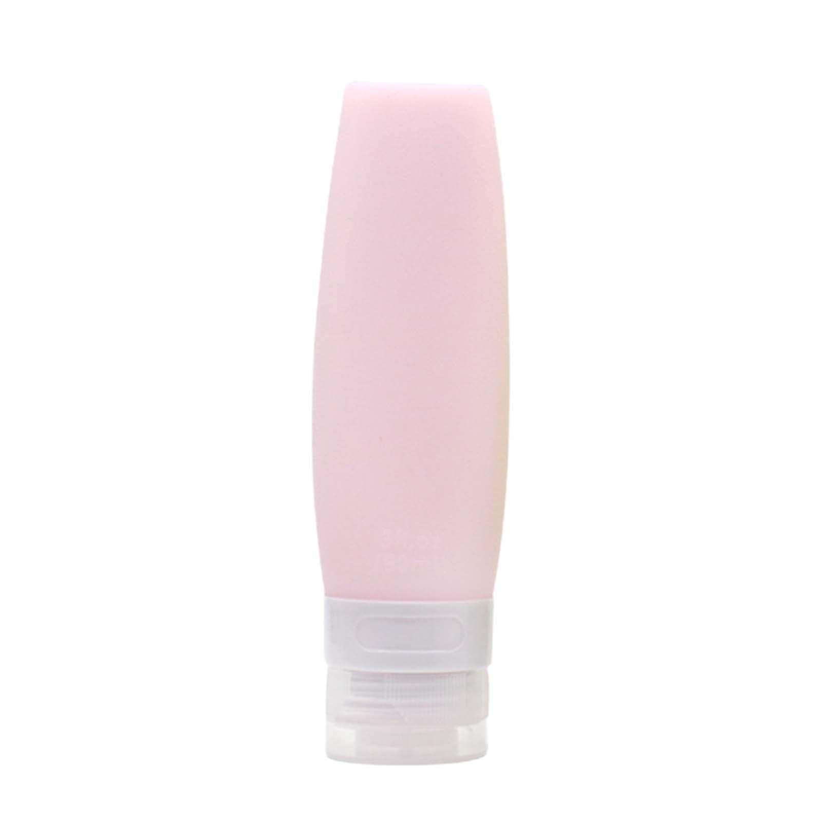 Oshhni Silicone Travel Bottles Kit - 4-Piece Leak-Proof Refillable Toiletry Containers for Shampoo, Lotion & Liquid Essentials (Pink) - Perfect for Airplane Carry-On, Gym Bag & Vacation Packing