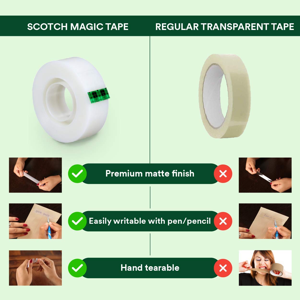 3M Scotch Magic Tape Refill - 2 Pack | Scotch White Glue Stick - 5 Pack | Office Supplies for School, Home & Crafting Projects