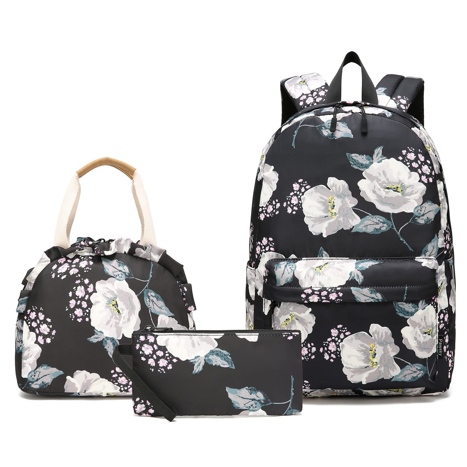 Stylish School Backpack for Teen Girls & Women - Durable Laptop Backpack for College, Travel & Work - Includes Lunch Bag & Pencil Case - Perfect for School, Commuting & Weekend Getaways