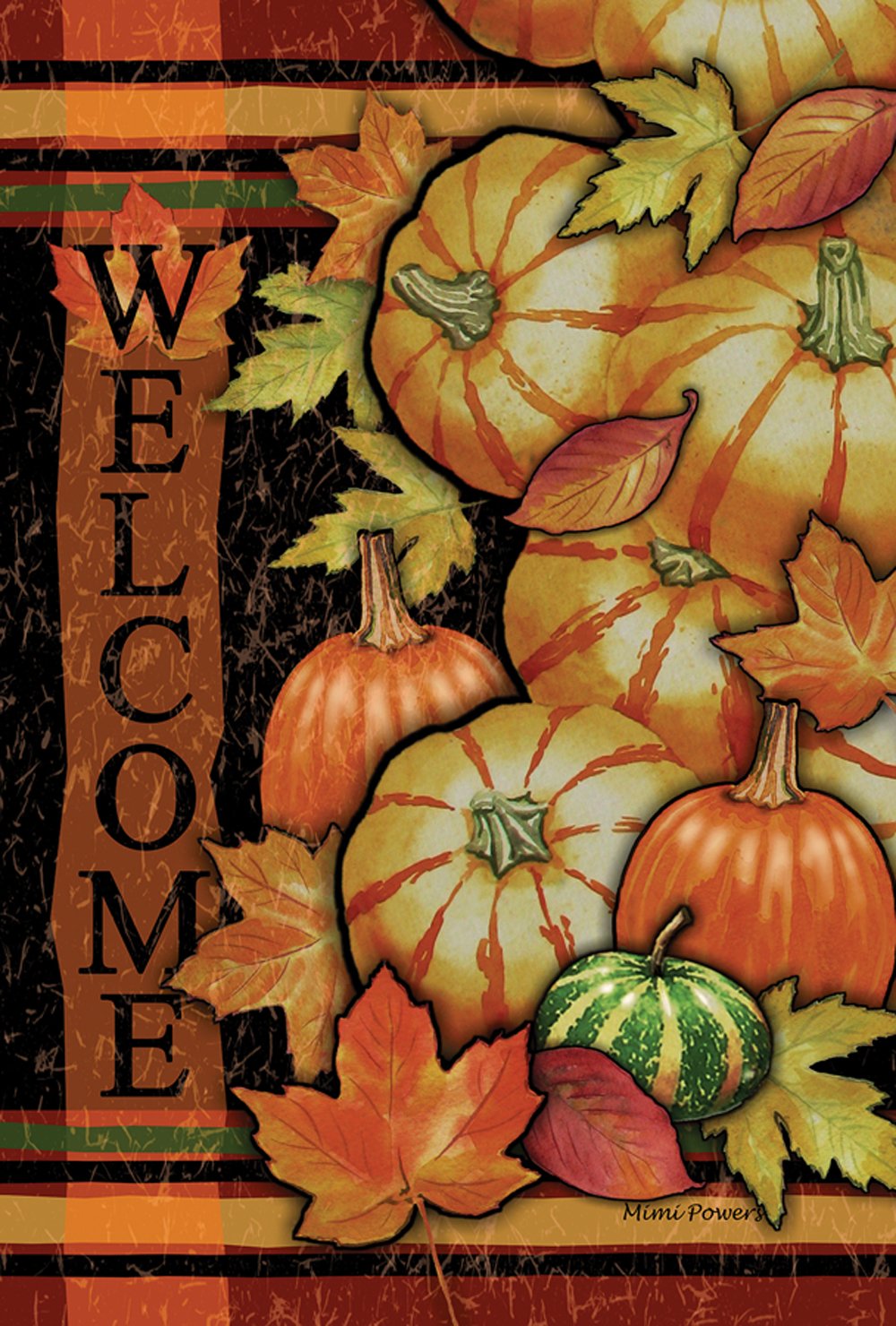 Tumbled Gourds Decorative Garden Flag 12.5 x 18 Inch - Fall Harvest Outdoor Decor for Porch, Yard & Seasonal Home Garden Display
