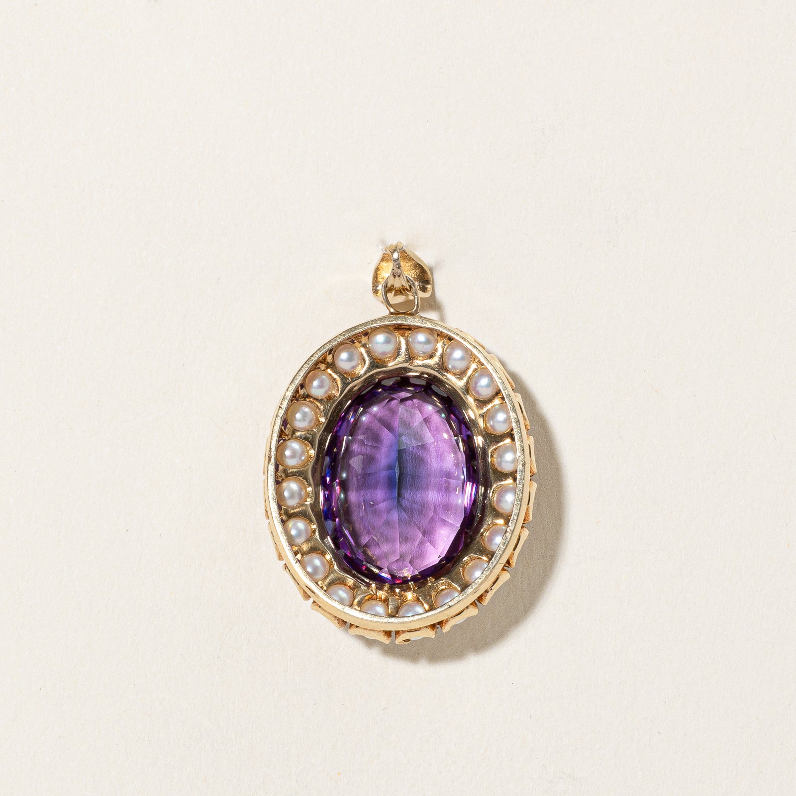 20.00ct Synthetic Purple Sapphire & 5.00ctw Cultured Pearl Pendant Necklace - Elegant Jewelry Gift for Women, Perfect for Weddings, Anniversaries & Special Occasions