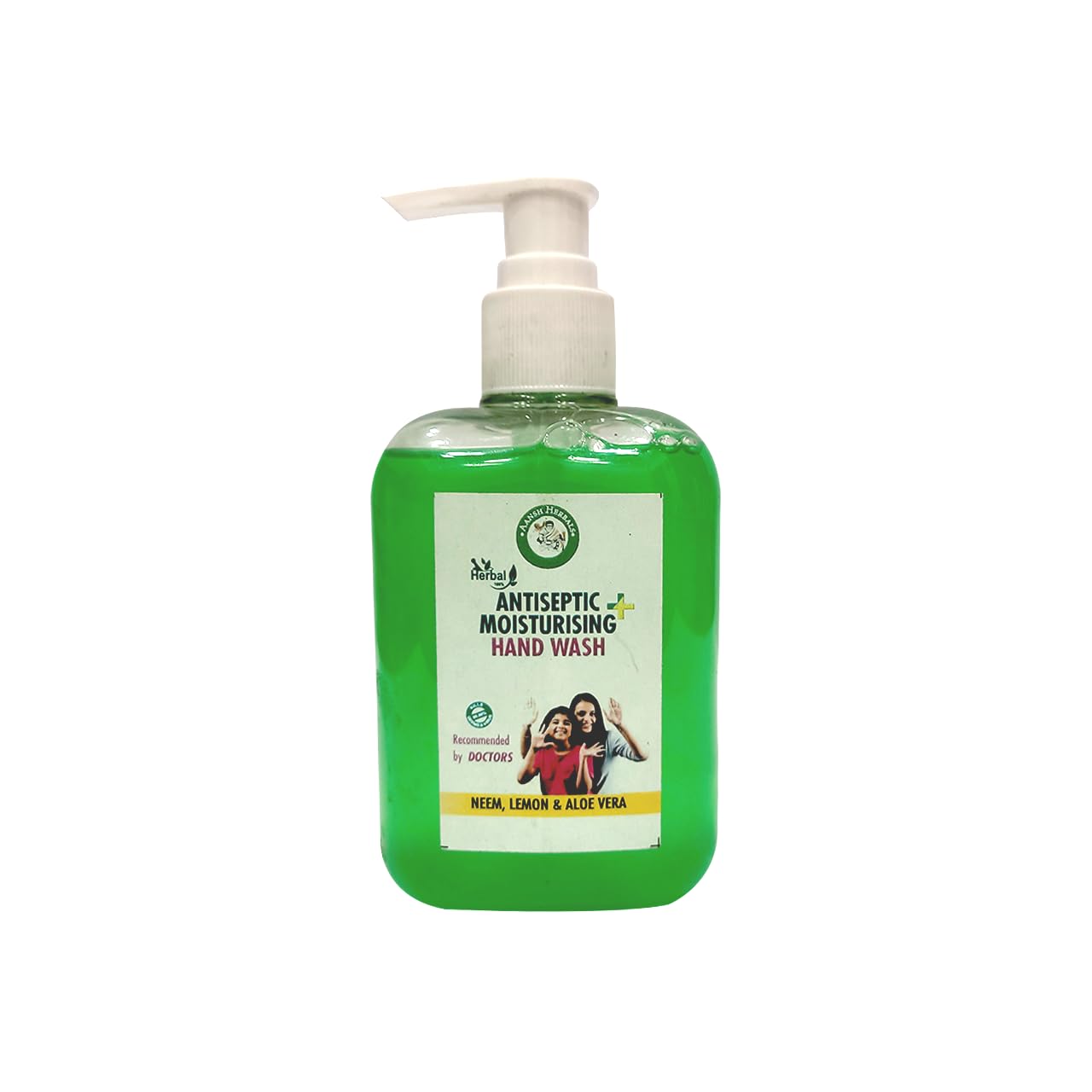 Ansh Herbals Antiseptic Moisturizing Neem, Lemon & Aloe Vera Hand Wash - 250ml | Natural Antibacterial Hand Cleanser for Dry Skin | Perfect for Home, Office & Travel Use