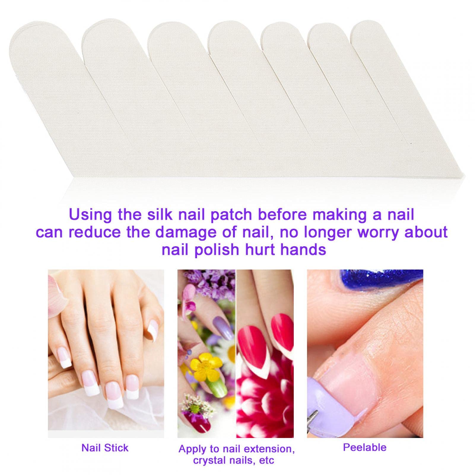 Silk Nail Wrap Kit - Adhesive Fiberglass Nail Wraps & Repair Strips for Split Nails | Nail Reinforcement Protector Stickers | UV Gel Nail Extension Tool | Perfect for Salon, Home Manicures & Nail Repair