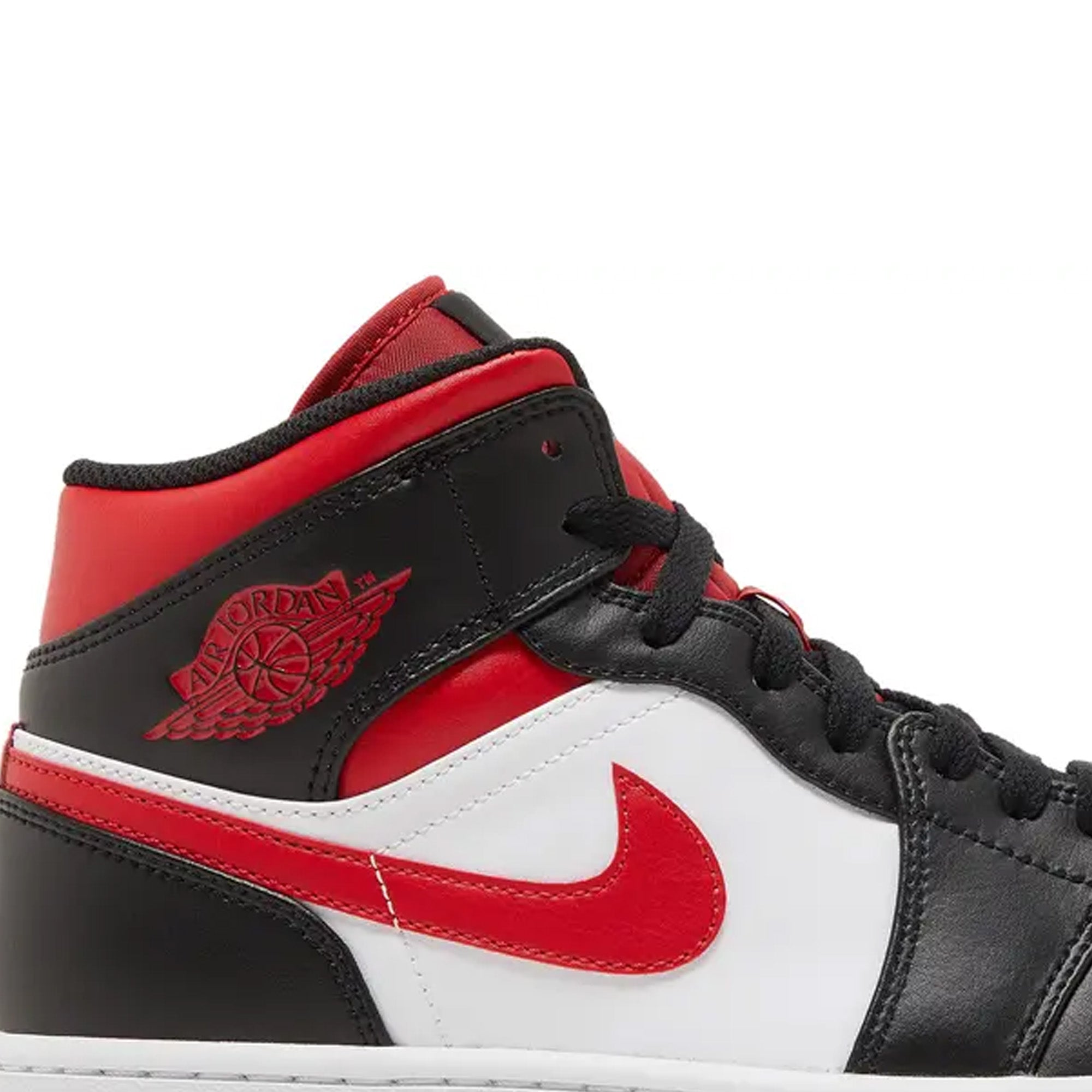Air Jordan 1 Mid 'Bred Toe' Basketball Shoes - New Authentic Sneakers for Men | High-Performance Court Shoes for Basketball, Streetwear & Casual Style
