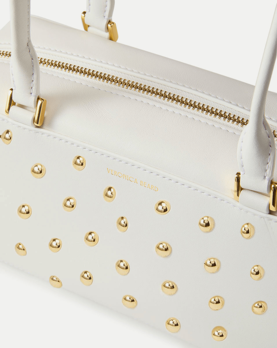 Trendy Studded Boxy Shoulder Bag for Women - Stylish Crossbody Purse with Metal Accents - Perfect for Work, Travel & Night Out