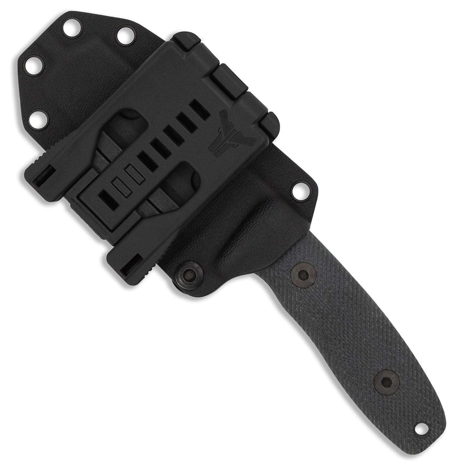 CPM MagnaCut EDC Fixed Blade Knife - Stonewashed Circadian Clip Point with Black Canvas Micarta Handle | Perfect for Outdoor Camping, Hunting & Everyday Carry