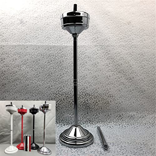Premium Stainless Steel Floor Stand Ashtray with Lid - Detachable & Adjustable for Indoor & Outdoor Use - Perfect for Patio, Garden, Cigar Lounge, and Smoking Areas