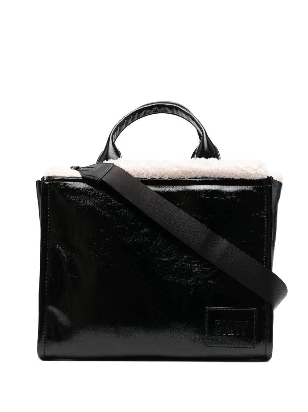 DKNY Hadlee Medium Faux Leather Tote Bag for Women - Stylish Vegan Leather Handbag for Work, Travel & Everyday Use