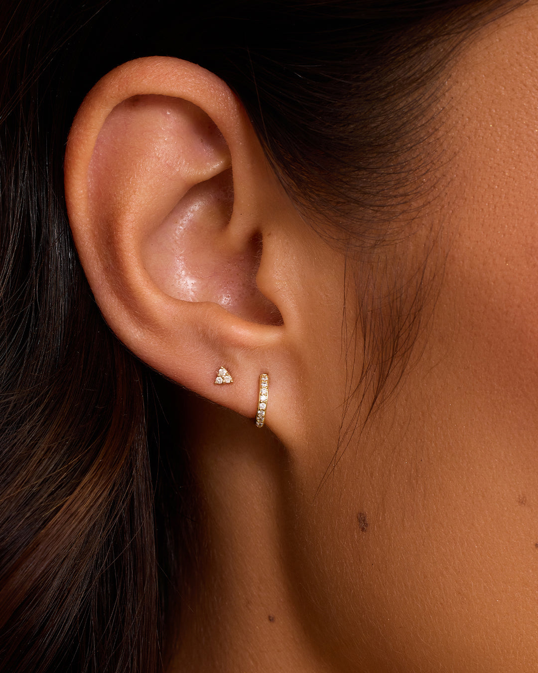 Shimmer Single Huggie Earrings - Dainty Gold Hoop Earrings for Women, Minimalist Everyday Jewelry - Perfect for Work, Date Night & Casual Outfits