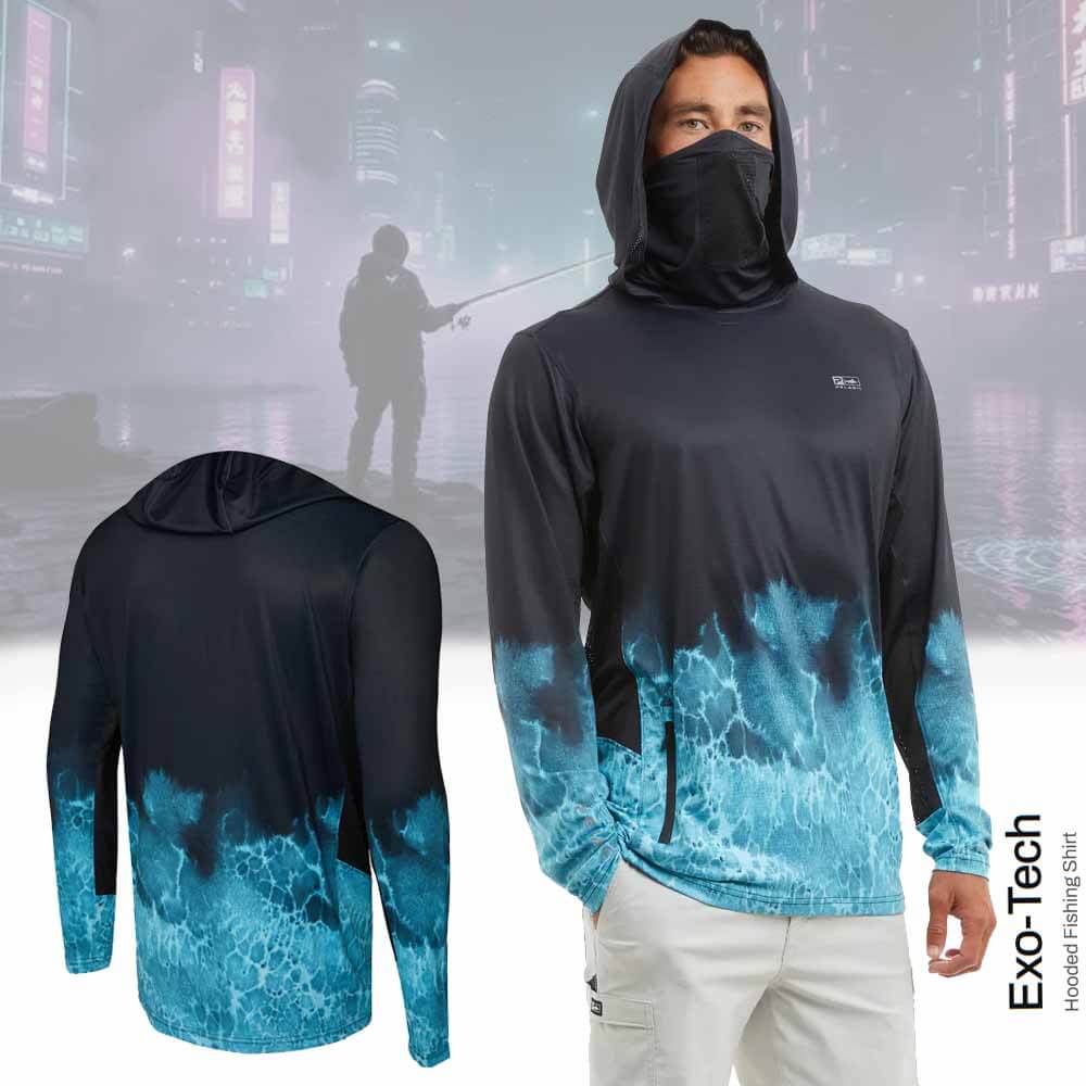 Pelagic Exo Tech LS Performance Fishing Shirt - UV Protection & Quick Dry for Saltwater & Freshwater Fishing