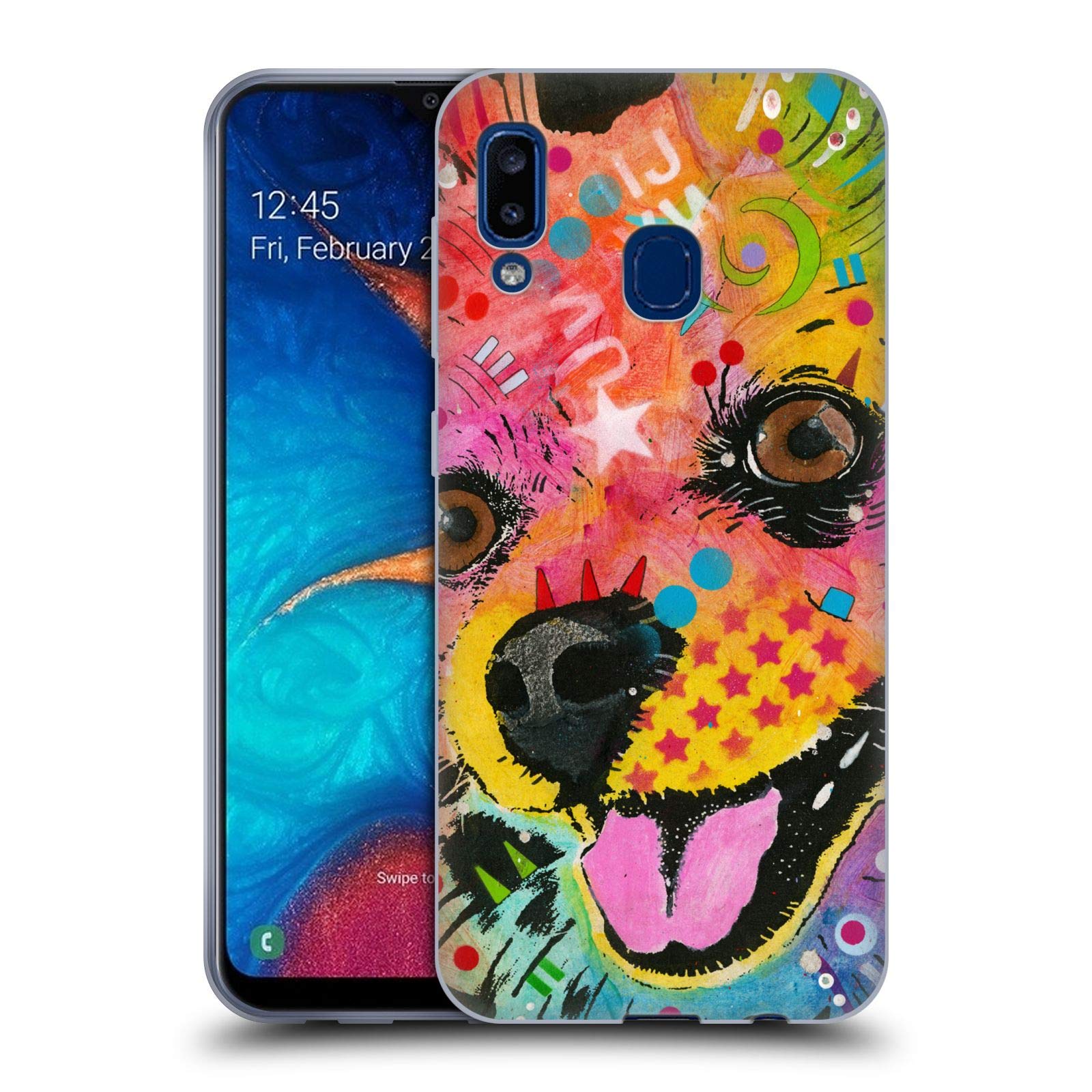 Dean Russo Pomeranian Dogs Soft Gel Case for Samsung Galaxy A20/A30 2019 - Officially Licensed by Head Case Designs - Perfect for Everyday Use and Gift Giving