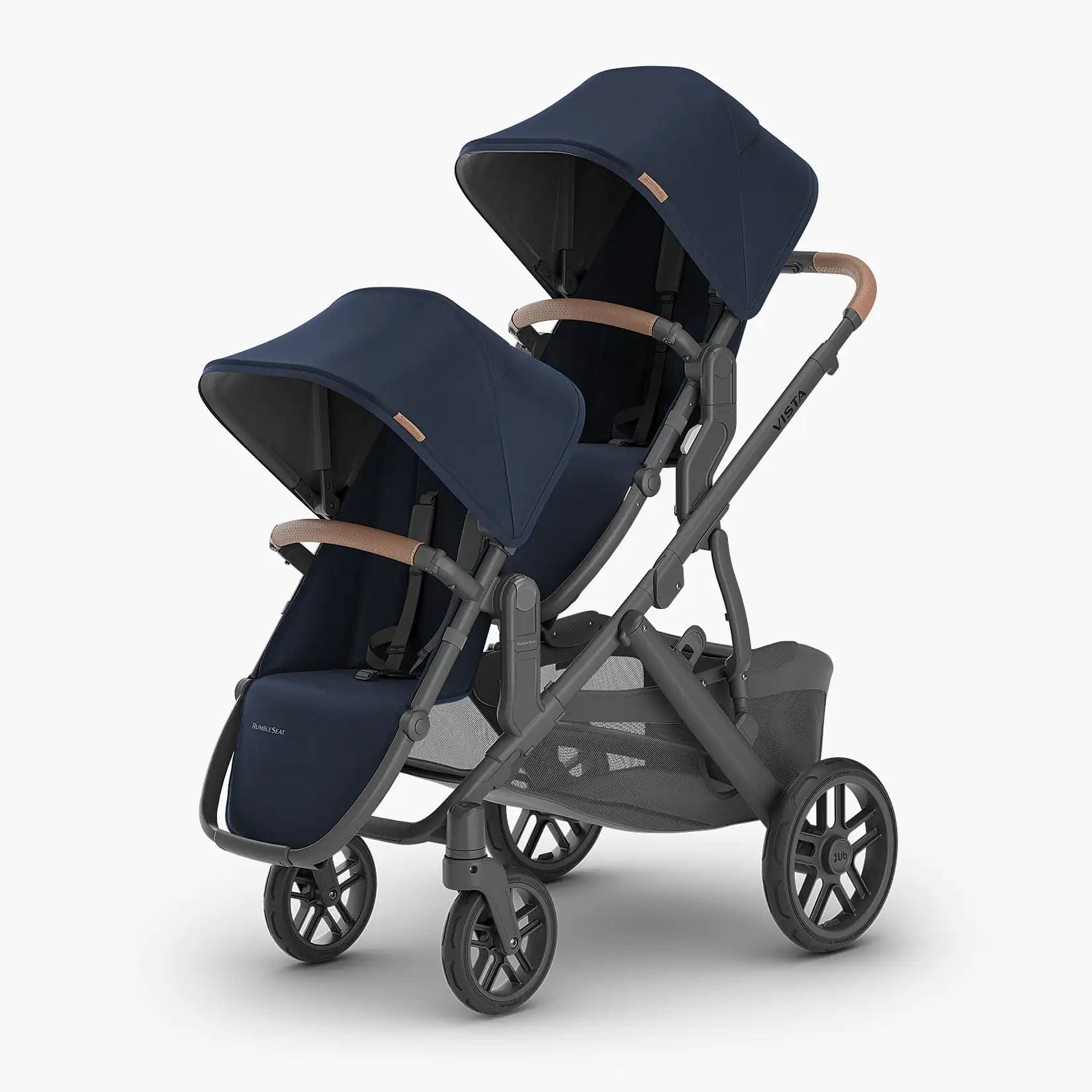 UPPAbaby Vista V2 Double Stroller with RumbleSeat V2 - Lightweight Compact Baby Stroller for Twins or Siblings - Perfect for City Walks, Shopping & Travel
