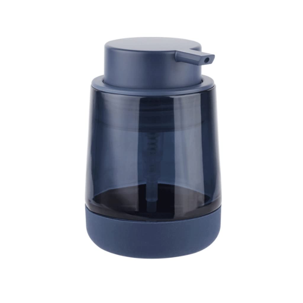 JCJNSL 10 oz Clear Glass Press-Type Soap Dispenser Pump - Hand Soap & Lotion Dispenser Bottle for Bathroom, Kitchen, or Office | Durable & Versatile Liquid Dispenser (Blue)