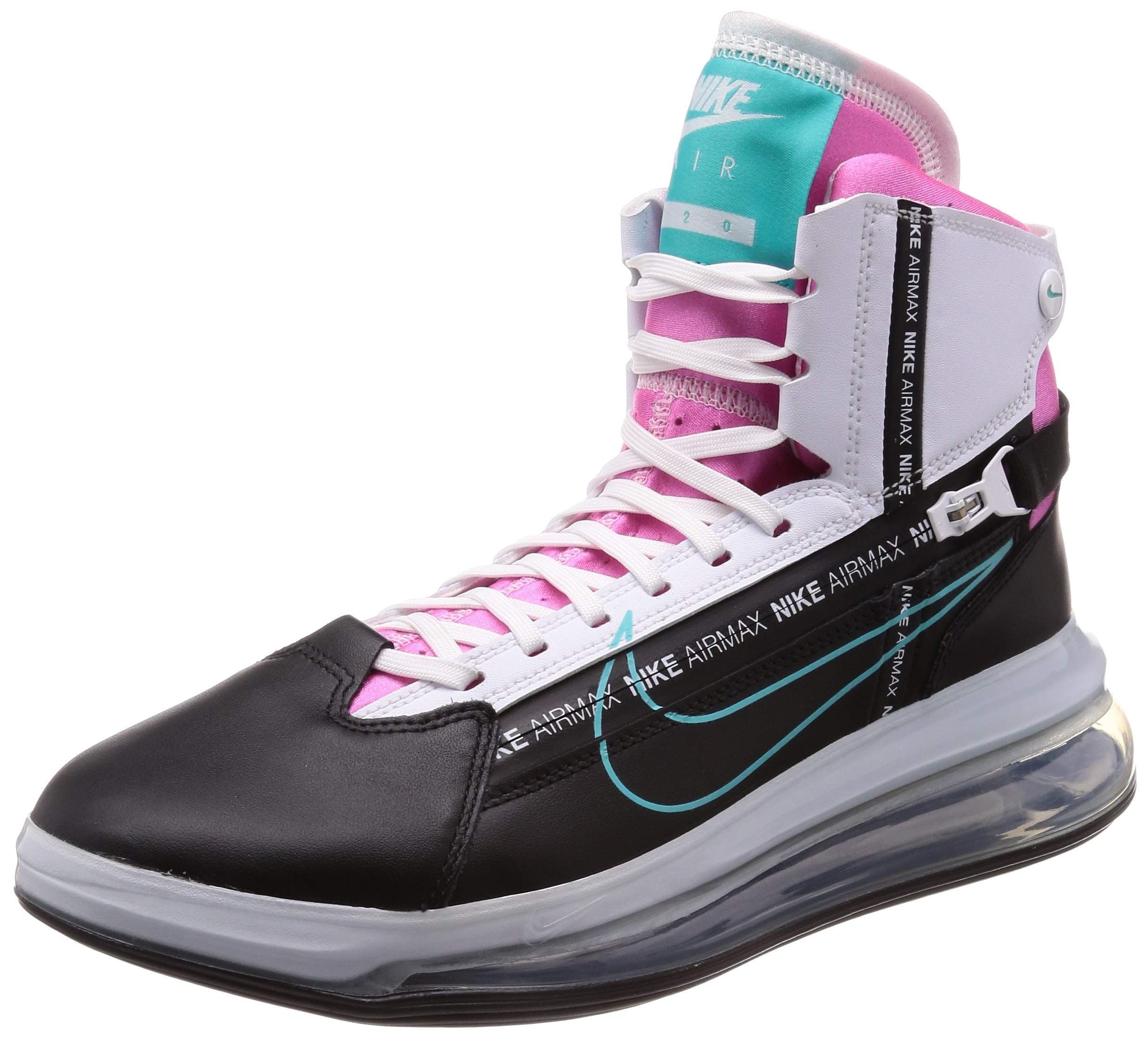 Nike Men's Air Max 720 SATRN Running Shoes - Black/Jade/White AO2110-002 - Comfortable Athletic Sneakers for Jogging, Gym Workouts & Casual Wear