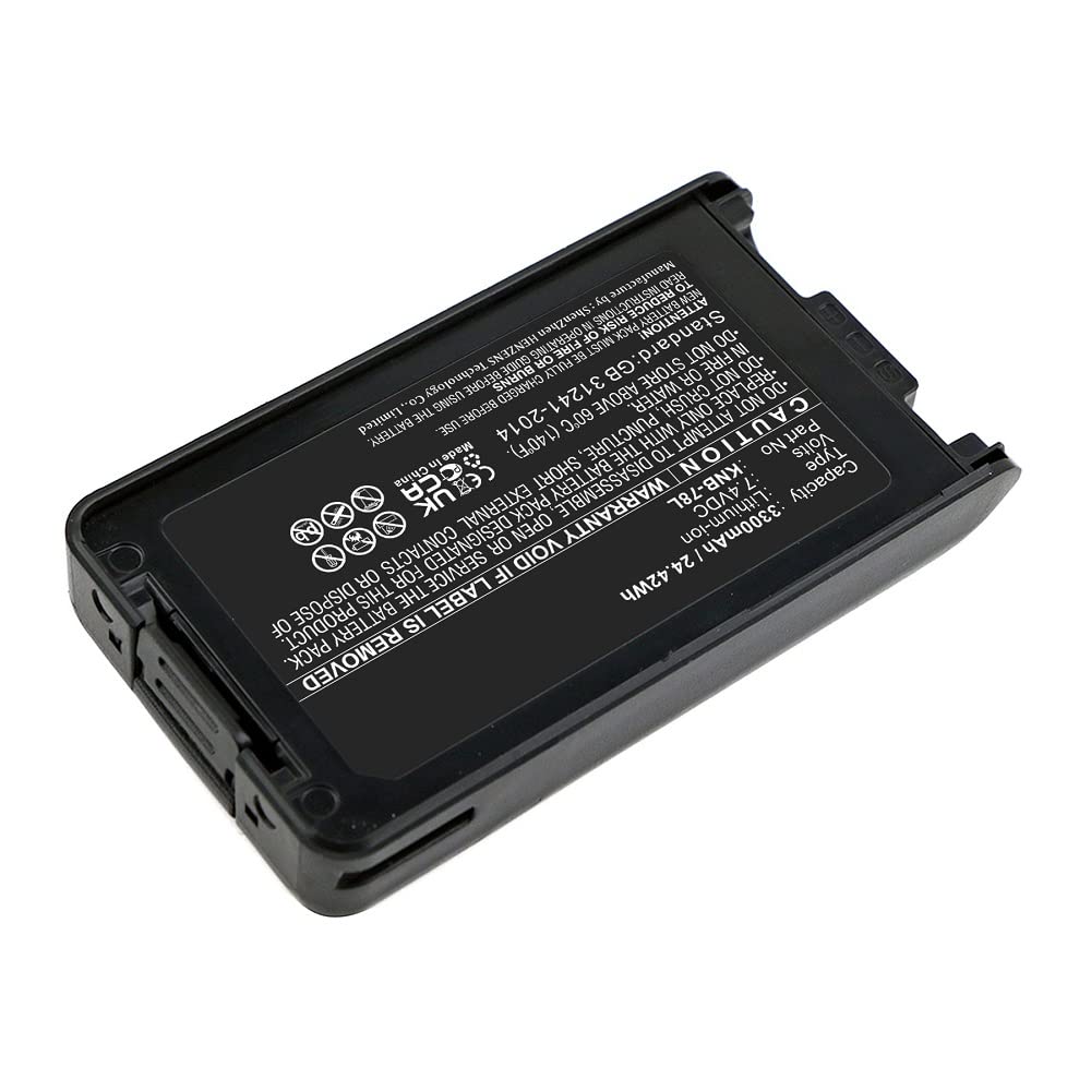 Synergy Digital 2-Way Radio Battery - 3300mAh Li-ion Replacement for Kenwood KNB-56N & KNB-57L (7.4V High Capacity) - Perfect for Business, Security, and Outdoor Communication