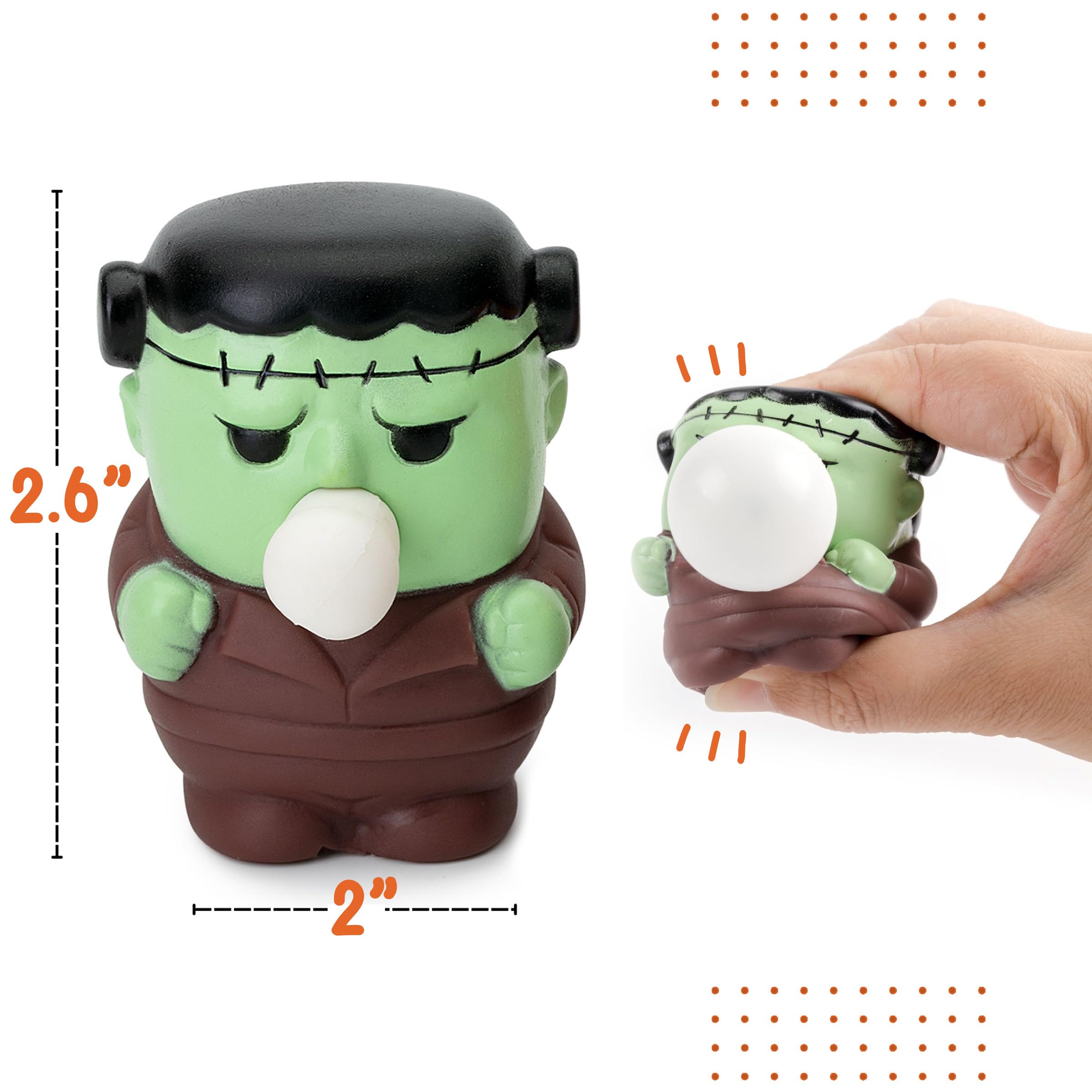Mr. Pen Halloween Squishy Toys - 3 Pack Slow Rising Stress Relief Toys for Kids | Cute Halloween Party Favors, Classroom Rewards & Sensory Play Fidget Toys