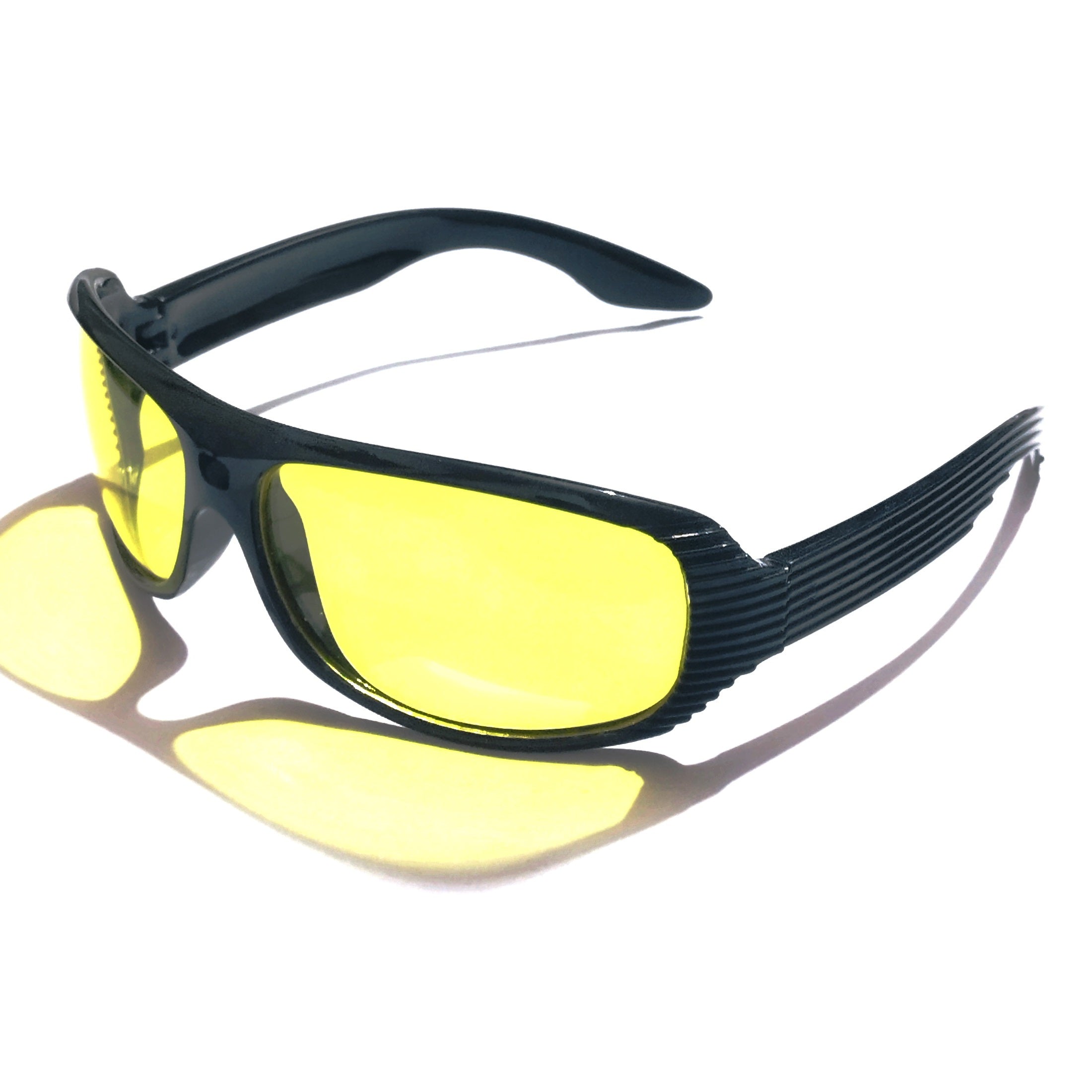 Yellow Night Vision Motorcycle Glasses for Men - Anti-Glare Driving Sunglasses M12 for Safe Night Riding & Cycling