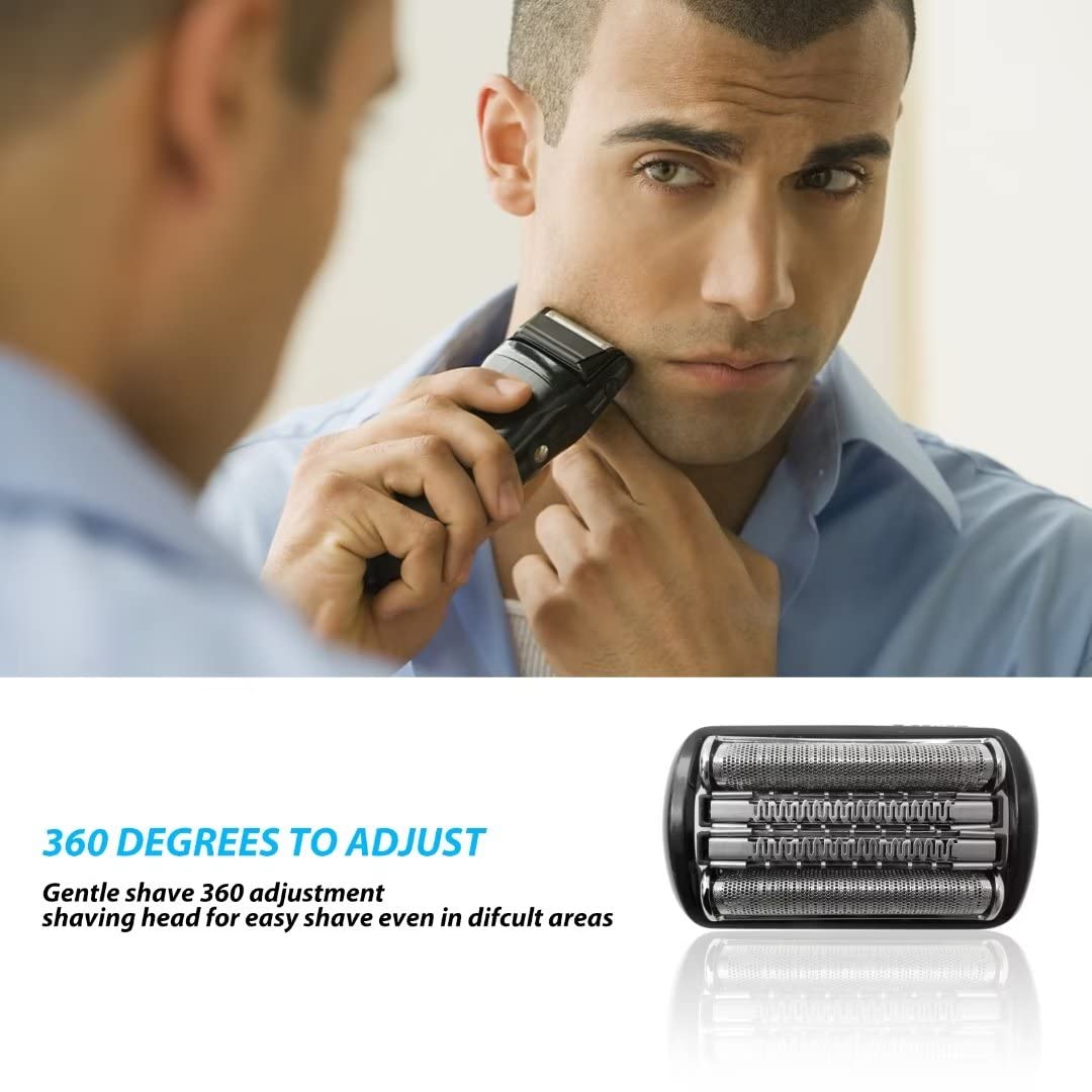 Braun Series 9 Replacement Shaver Head 92B - Black Electric Razor Blade Replacement Part for Men's Grooming | Perfect for Home, Travel & Daily Shaving Needs