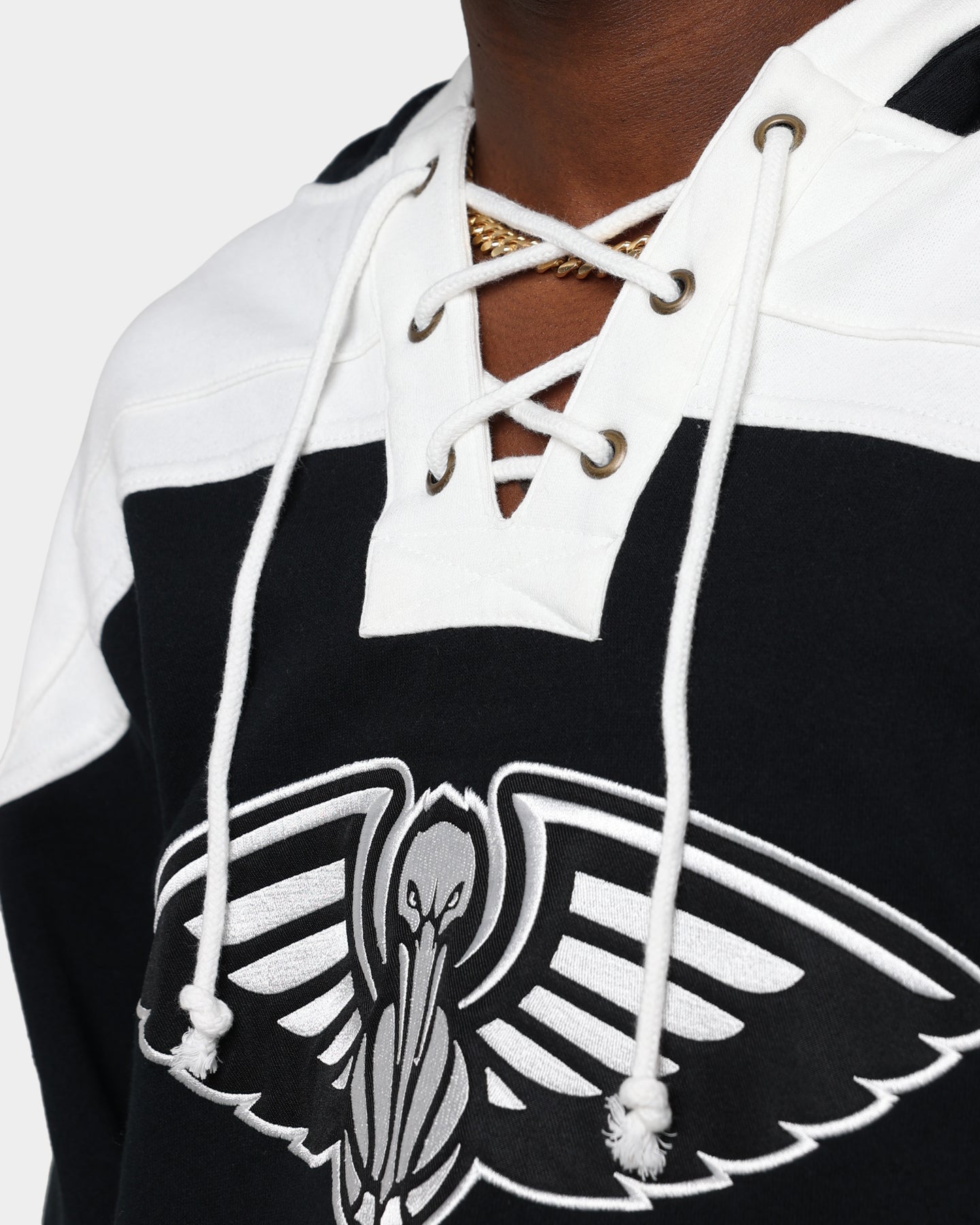 New Orleans Pelicans Superior Lacer Hoodie - 47 Brand NBA Basketball Fan Apparel, Jet Black - Perfect for Game Day, Casual Wear & Sports Enthusiasts