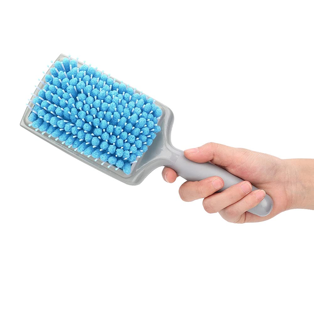 Cocoarm Quick-Dry Hair Brush - Anti-Static Microfiber for Scalp Massage & Styling (Blue)