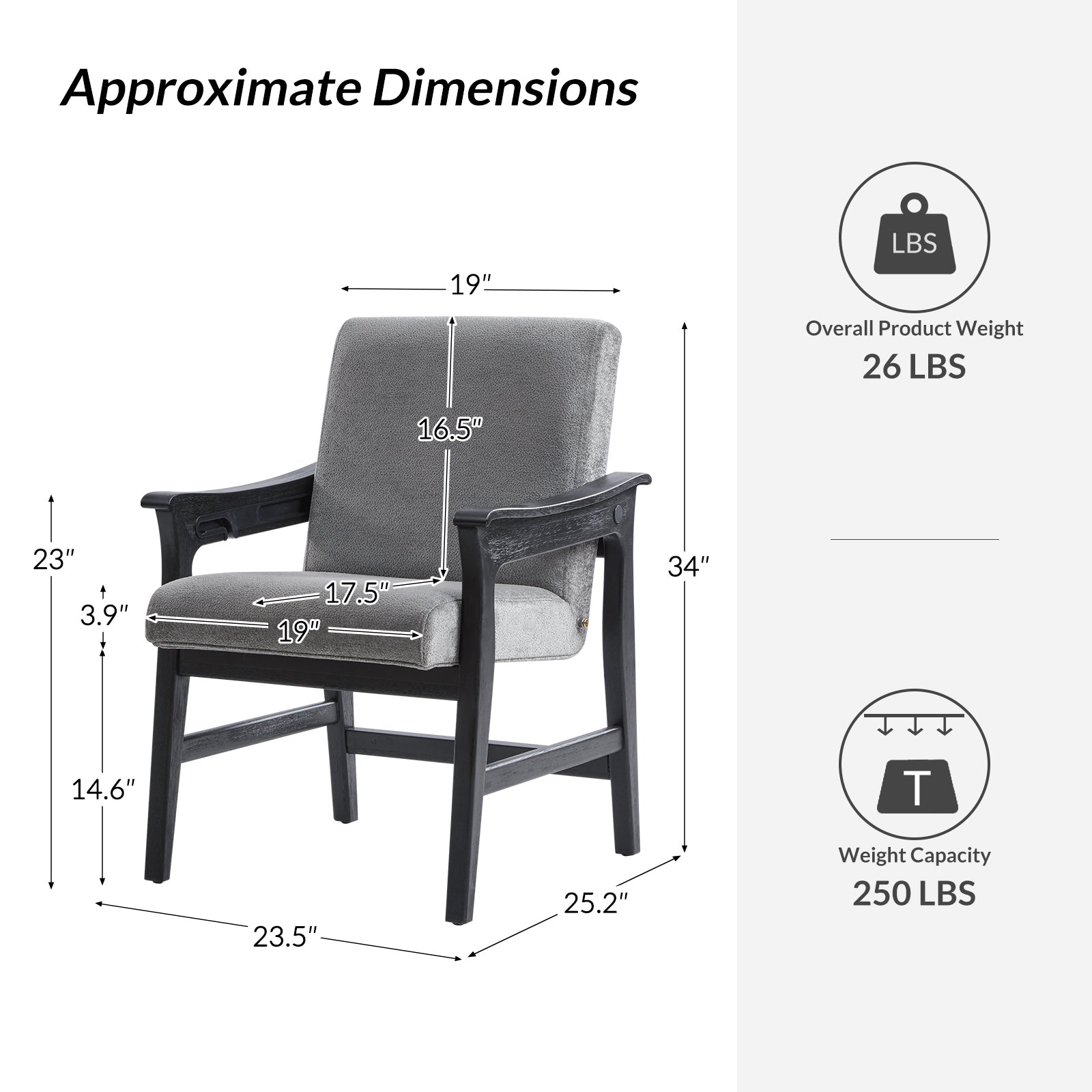 Modern Upholstered Counter Stool with Quick Shift to Dining Chair - Versatile Kitchen Island, Bar & Dining Room Seating for Home & Restaurant Use