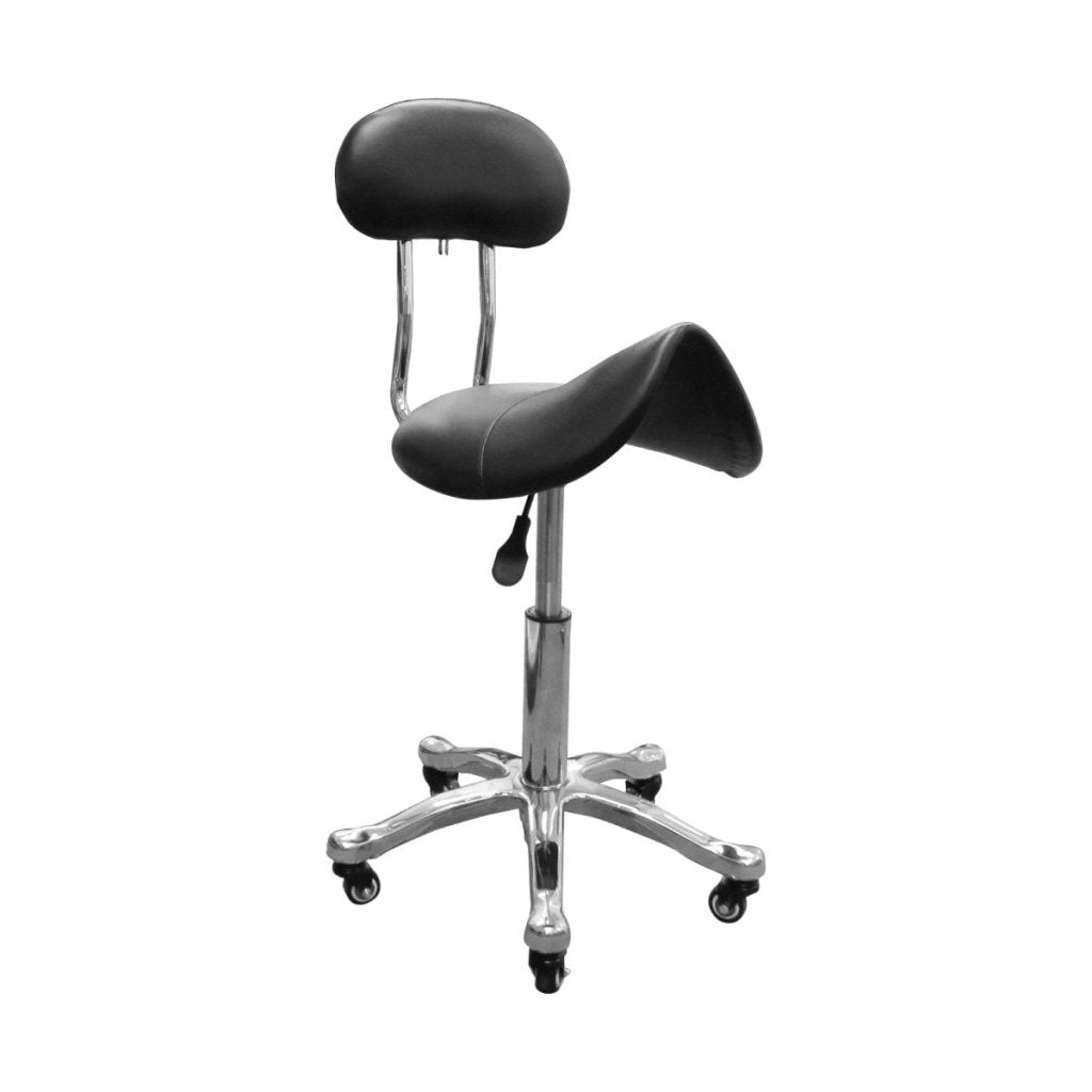 Premium Hydraulic Lift Rolling Stool with Adjustable Height - Ergonomic Rolling Chair for Salon, Tattoo & Medical Use - Heavy Duty Swivel Stool for Barbers, Dentists & Office Work (Model RSSWB221/2)