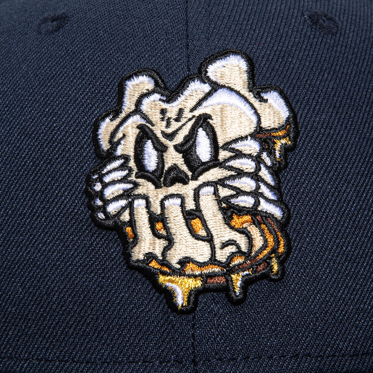 New Era 59Fifty PBJ Bones Mask Hat with Club Logo Patch - Navy Blue Adjustable Baseball Cap for Men & Women | Perfect for Sports, Streetwear & Casual Outfits