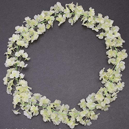 10pcs Artificial Cherry Blossom Flower String Vine Garland - Purple Dried Floral Decor for Wall Wedding Home Party Photo Studio - Perfect for Spring Decorations, Bridal Showers & Boho Home Styling