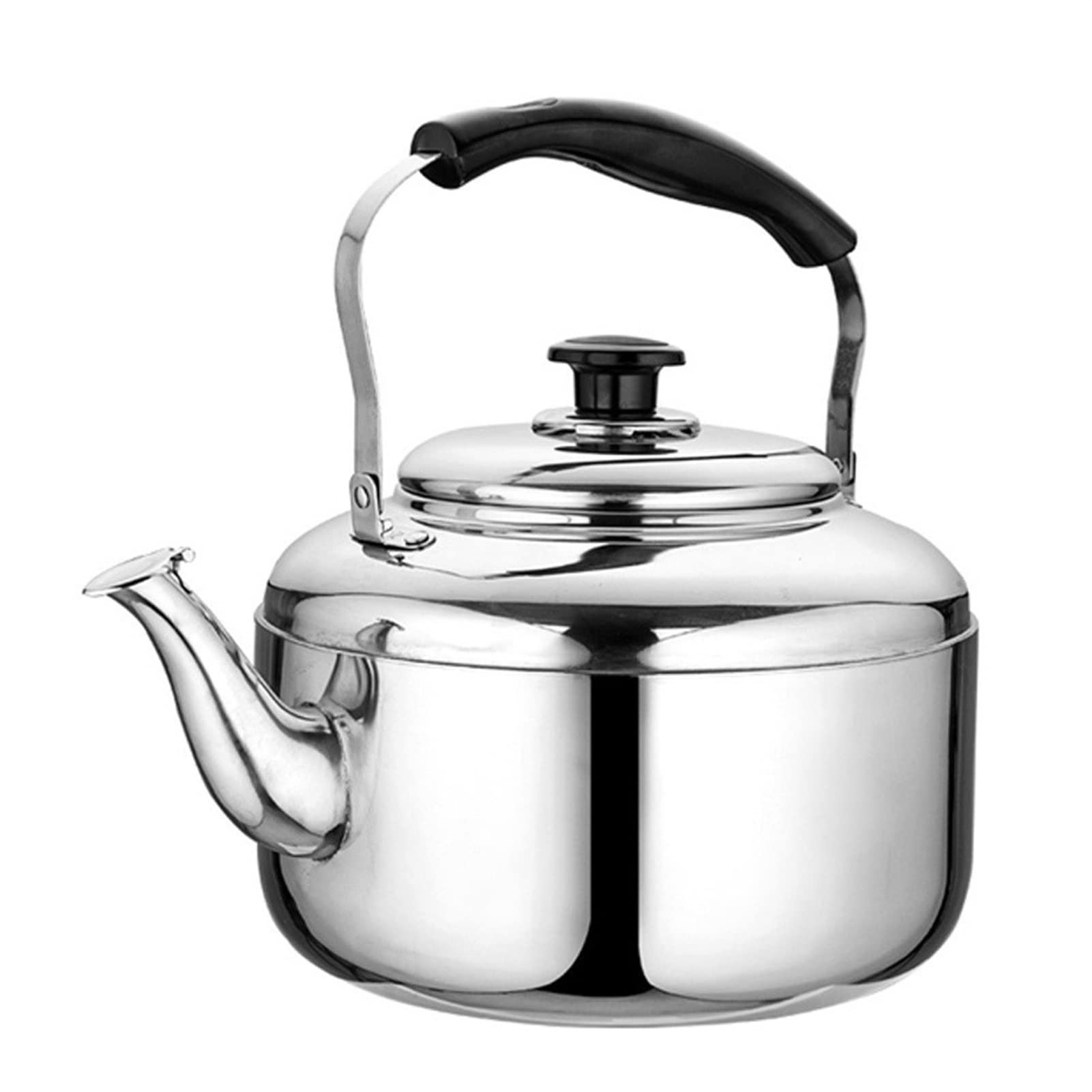 Premium Stainless Steel Whistling Tea Kettle - 7L Stovetop Safe, Food-Grade Material, Ergonomic Handle (Silver) - Perfect for Home, Office & Camping Tea Brewing