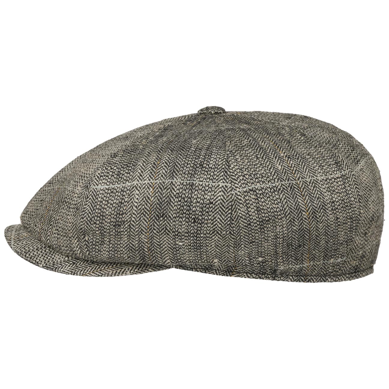 Stetson Coverton Herringbone Flat Cap - Classic Wool Newsboy Hat for Men | Perfect for Casual Outfits, Outdoor Events & Vintage Style