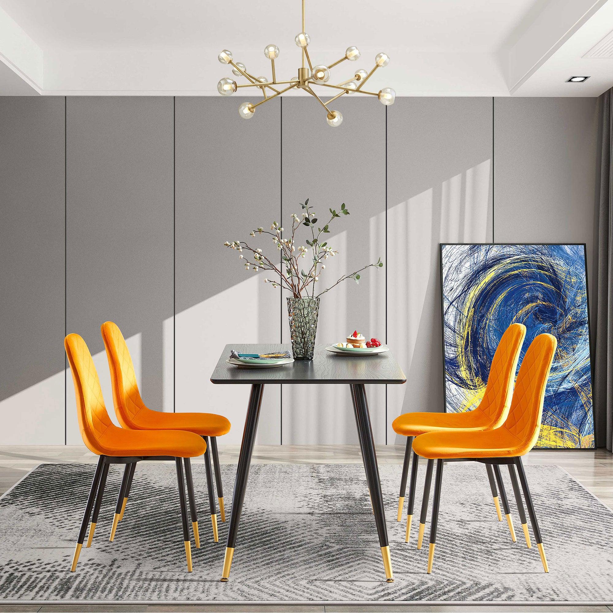 Modern Black MDF Kitchen Dining Table - Stylish & Durable for Smart Homes | Perfect for Small Spaces, Apartments & Contemporary Dining Rooms