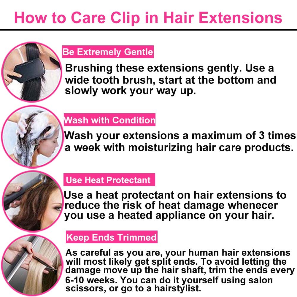 16 Inch Clip In Hair Extensions - 100% Real Human Hair for Black & White Women - Dark Brown Wavy Seamless Hair Wefts for Natural Look | Perfect for Daily Wear, Parties & Special Occasions