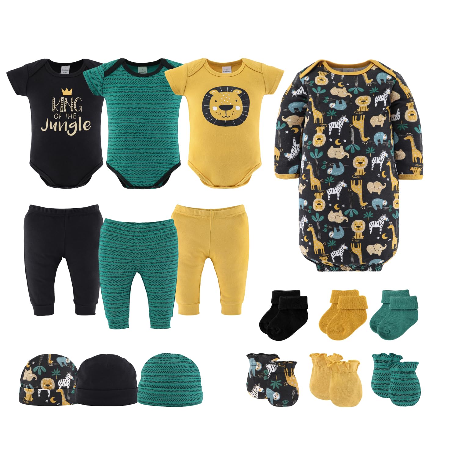 The Peanutshell 16-Piece Baby Boy Layette Set - Newborn Essentials & Clothing Gift for 0-3, 3-6, 6-9 Months - Perfect for Baby Showers, Hospital Visits & First-Time Parents