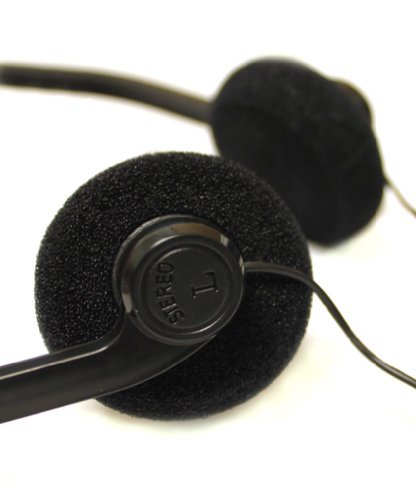 Encore ENC-06 50 Pack Bulk Disposable Stereo Classroom Headphones for Students, Schools, and Libraries - Durable Budget Headphones for Online Learning, Testing, and Computer Labs