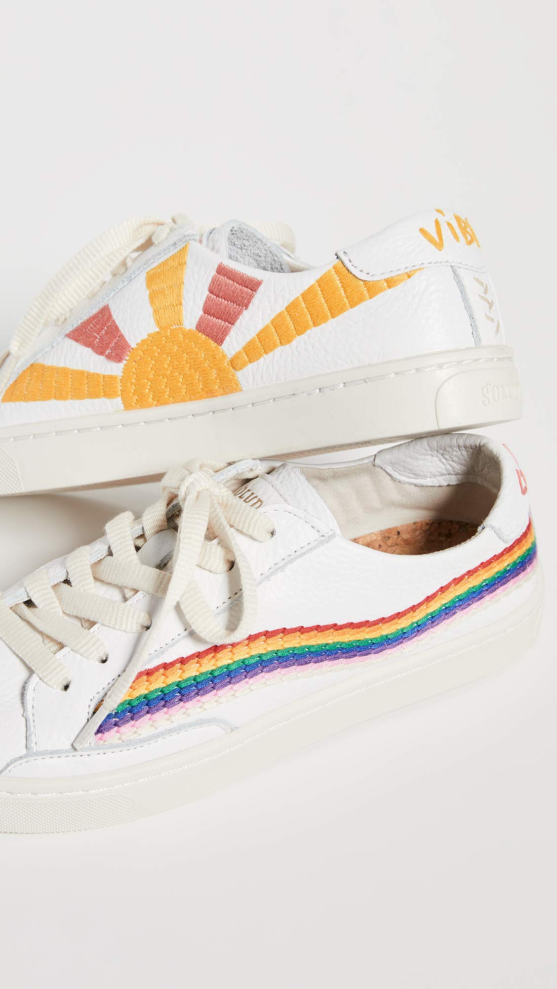 Soludos Women's Rainbow Wave Sneakers - Colorful Casual Slip-On Shoes for Women | Comfortable Lightweight Walking Shoes | Perfect for Beach, Travel & Everyday Wear