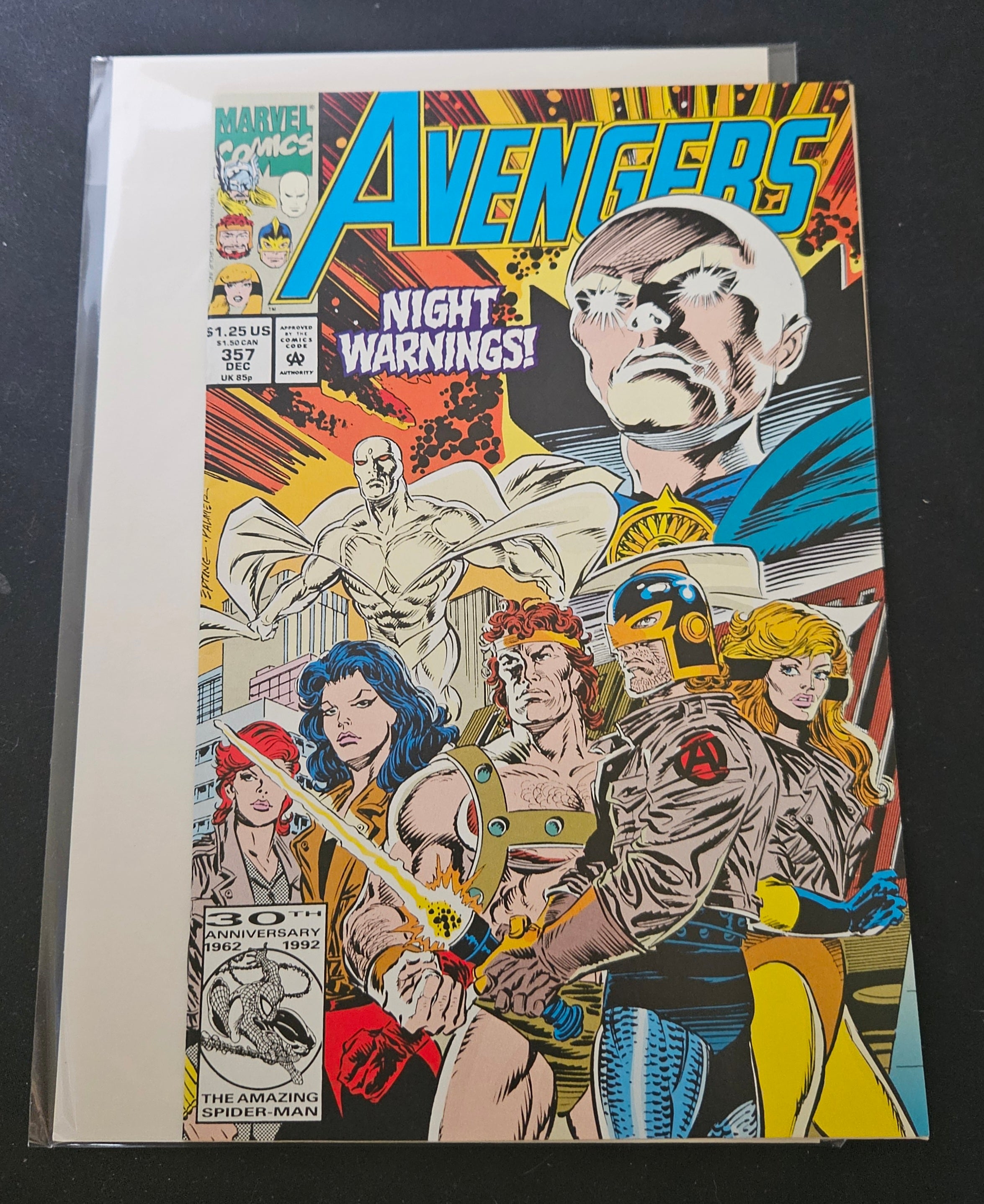 Marvel Comics Avengers #357 December 1992 - Assault on Avalon Part 3 Featuring Captain Britain | Rare Collectible Comic Book for Marvel Fans & Comic Collectors | Perfect for Display, Gifts & Investment