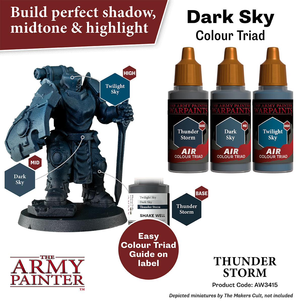 Warpaints Air: Thunder Storm - Premium Water-Based Face Paint for Halloween, Cosplay & Body Art - Safe for Kids & Adults