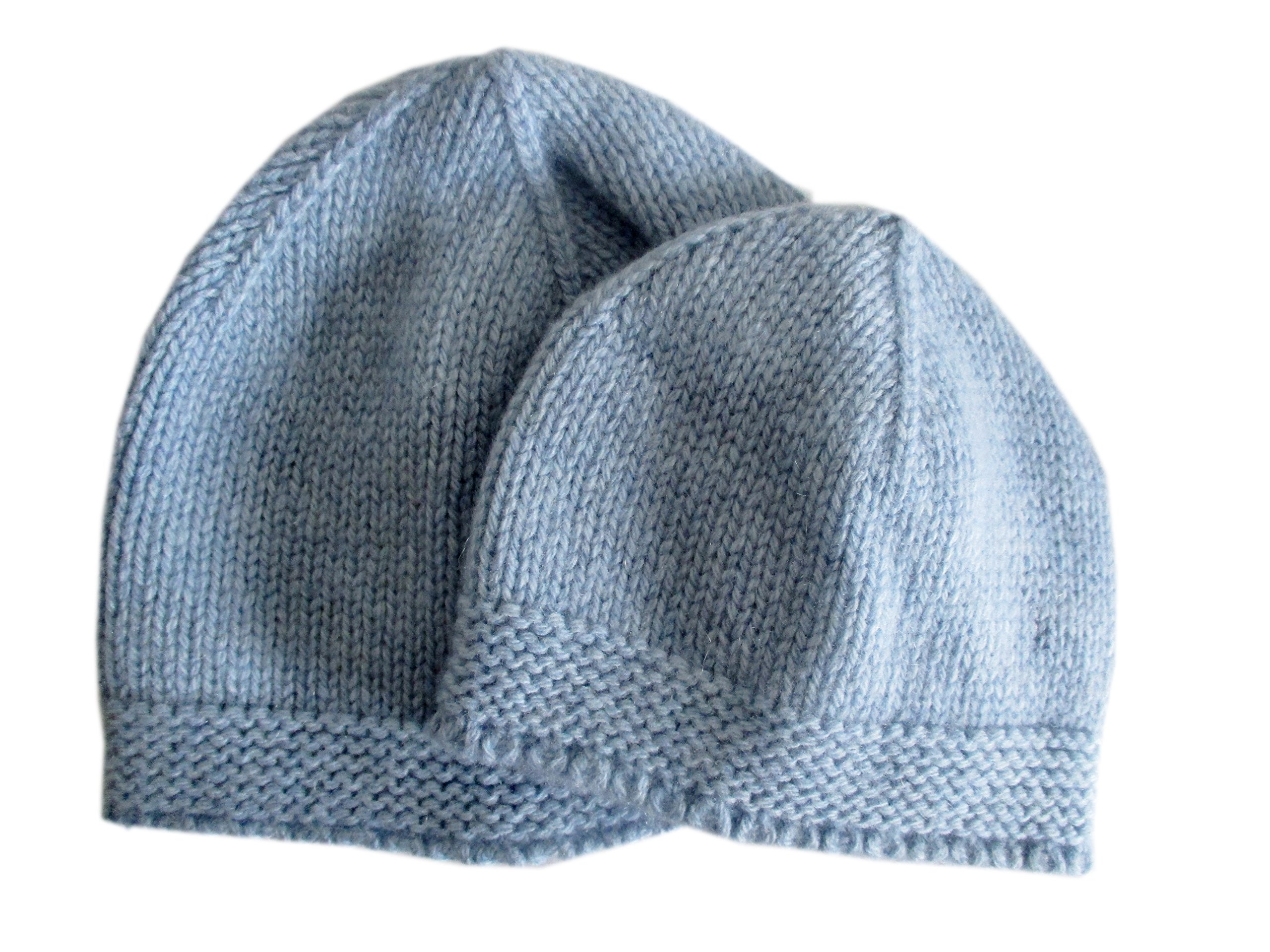 Premium Cashmere Baby Blanket & Hat Set - Soft Blue | Cozy Winter Gift for Newborns | Perfect for Nursery, Stroller & Photo Shoots