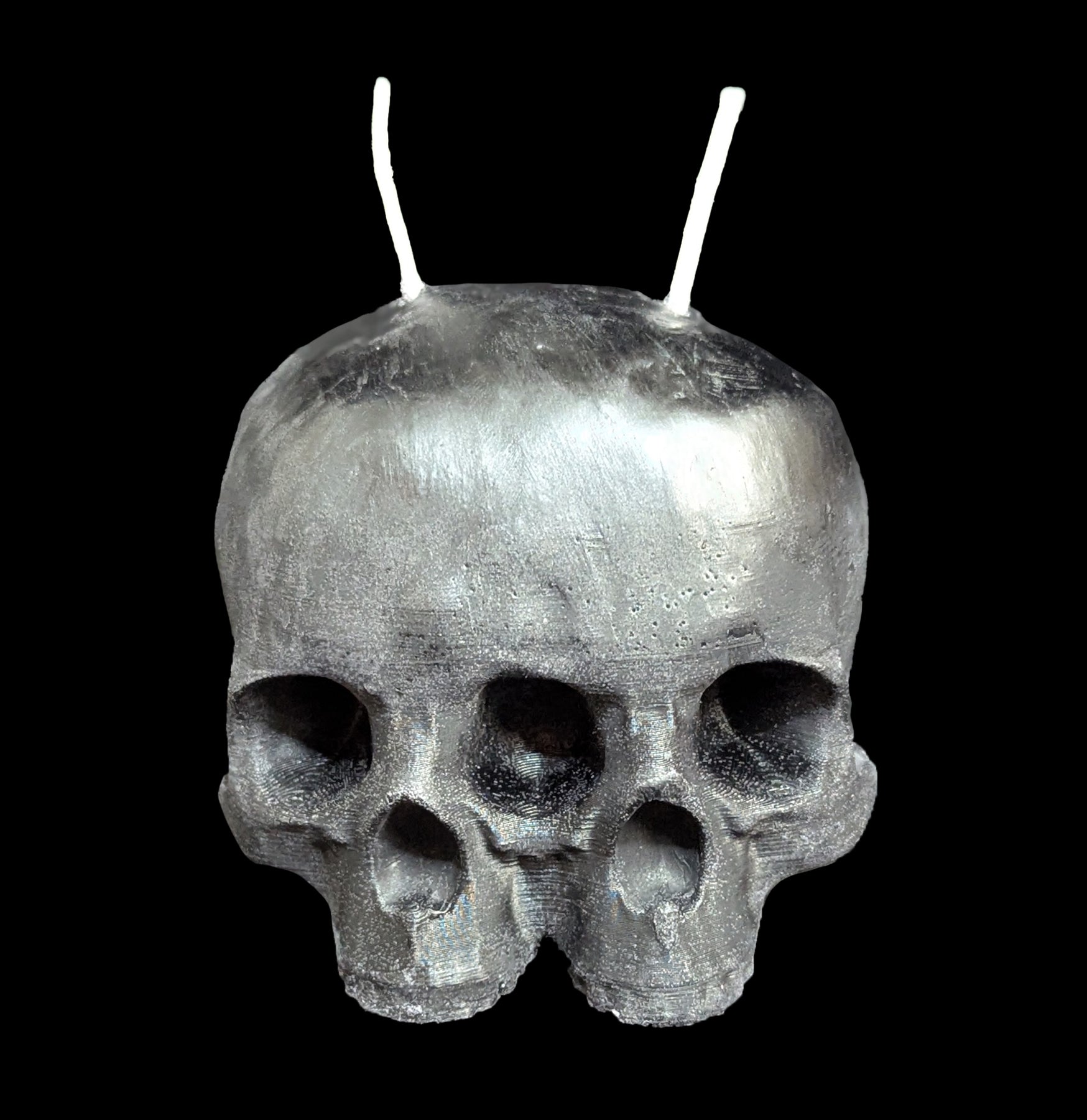 Unique Conjoined Twin Skull Candle - Gothic Home Decor, Halloween Party Supplies & Spooky Gift Idea for Horror Fans