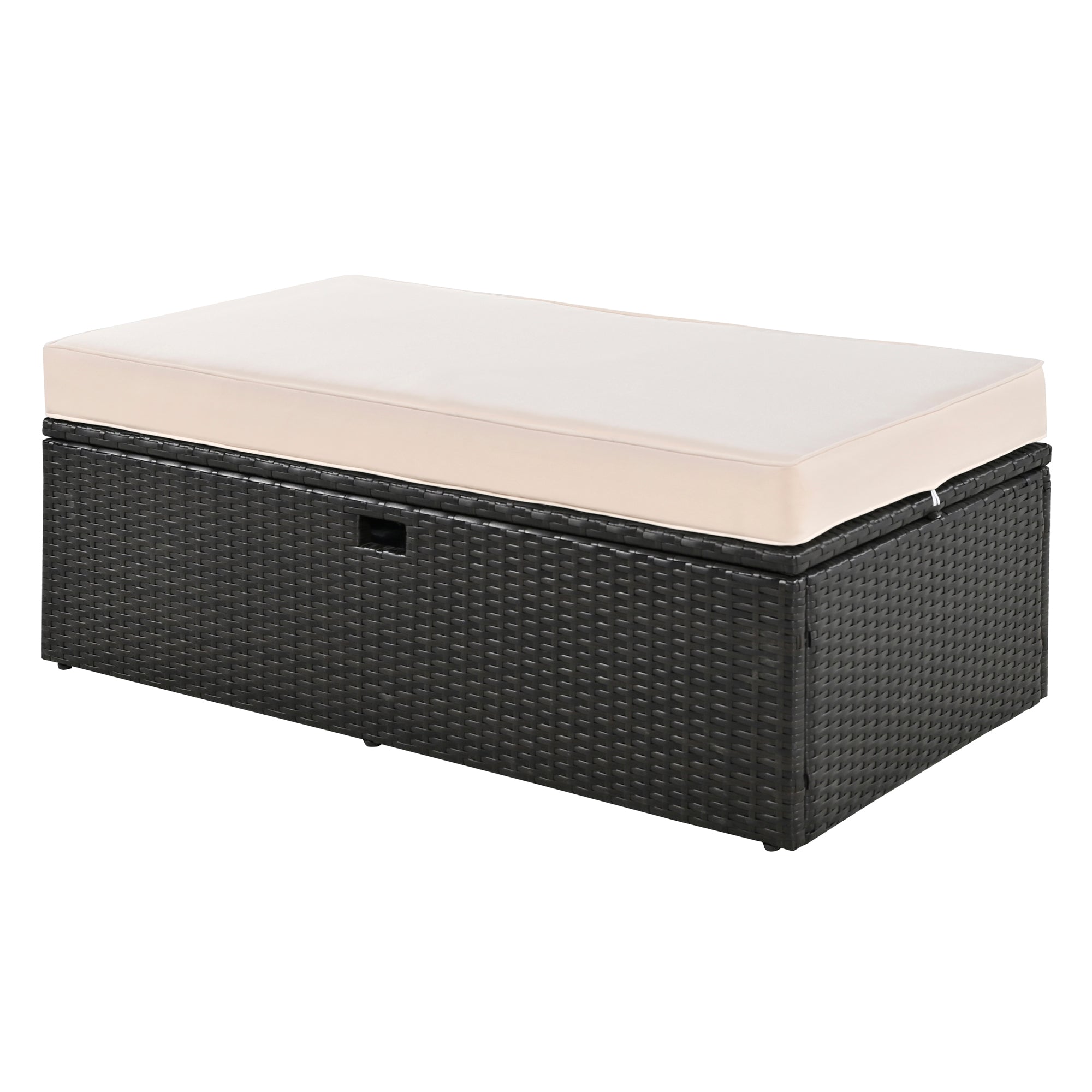 2 Piece Outdoor Rattan Daybed with Bench Lounge Roof Set & Cushions - Waterproof Wicker Patio Furniture for Poolside, Backyard, Garden - Perfect for Sunbathing, Relaxing & Outdoor Entertaining