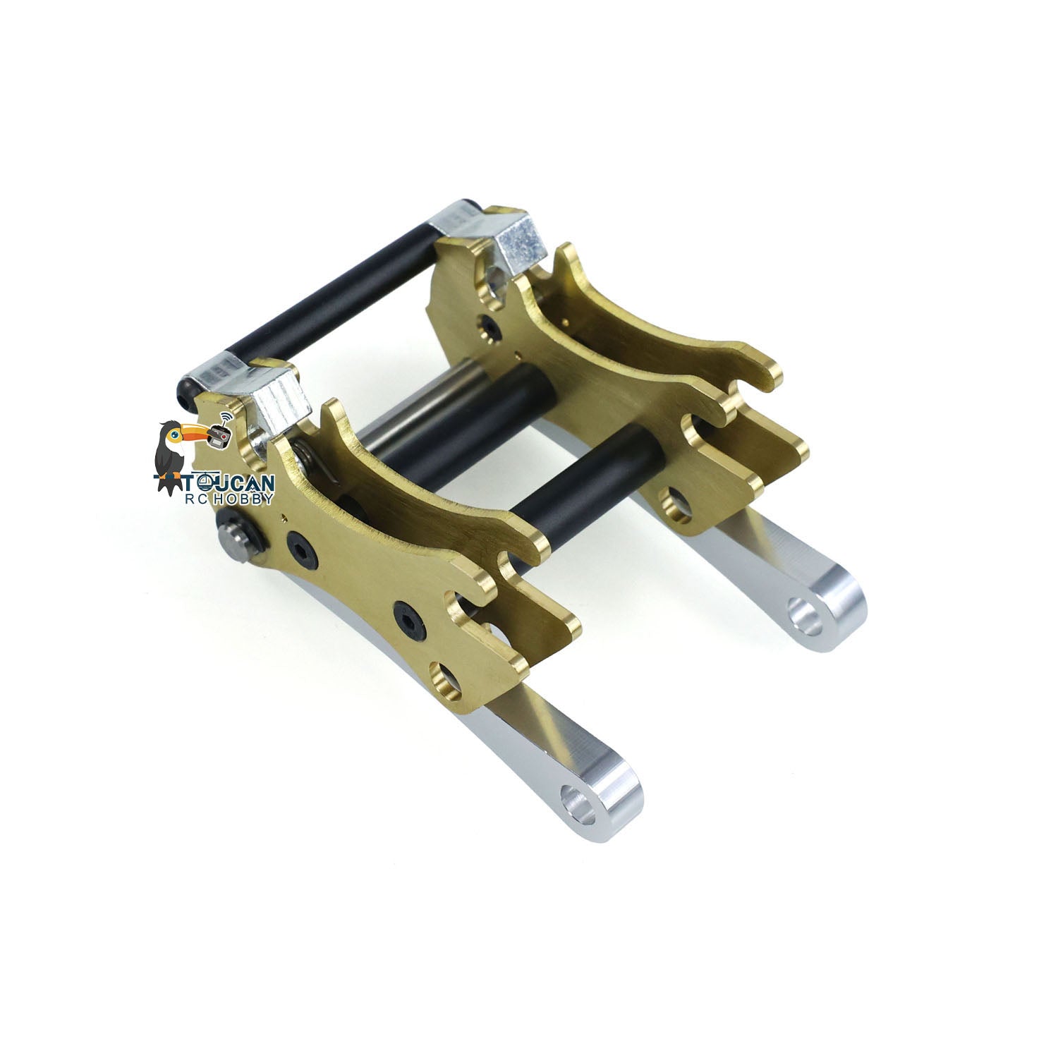 Quick Coupler Fork for John Deere JDM 198 & ZW370 RC Hydraulic Loader - Metal Manual Attachment for DIY Radio Controlled Construction Vehicles - Perfect for RC Model Building and Construction Simulation